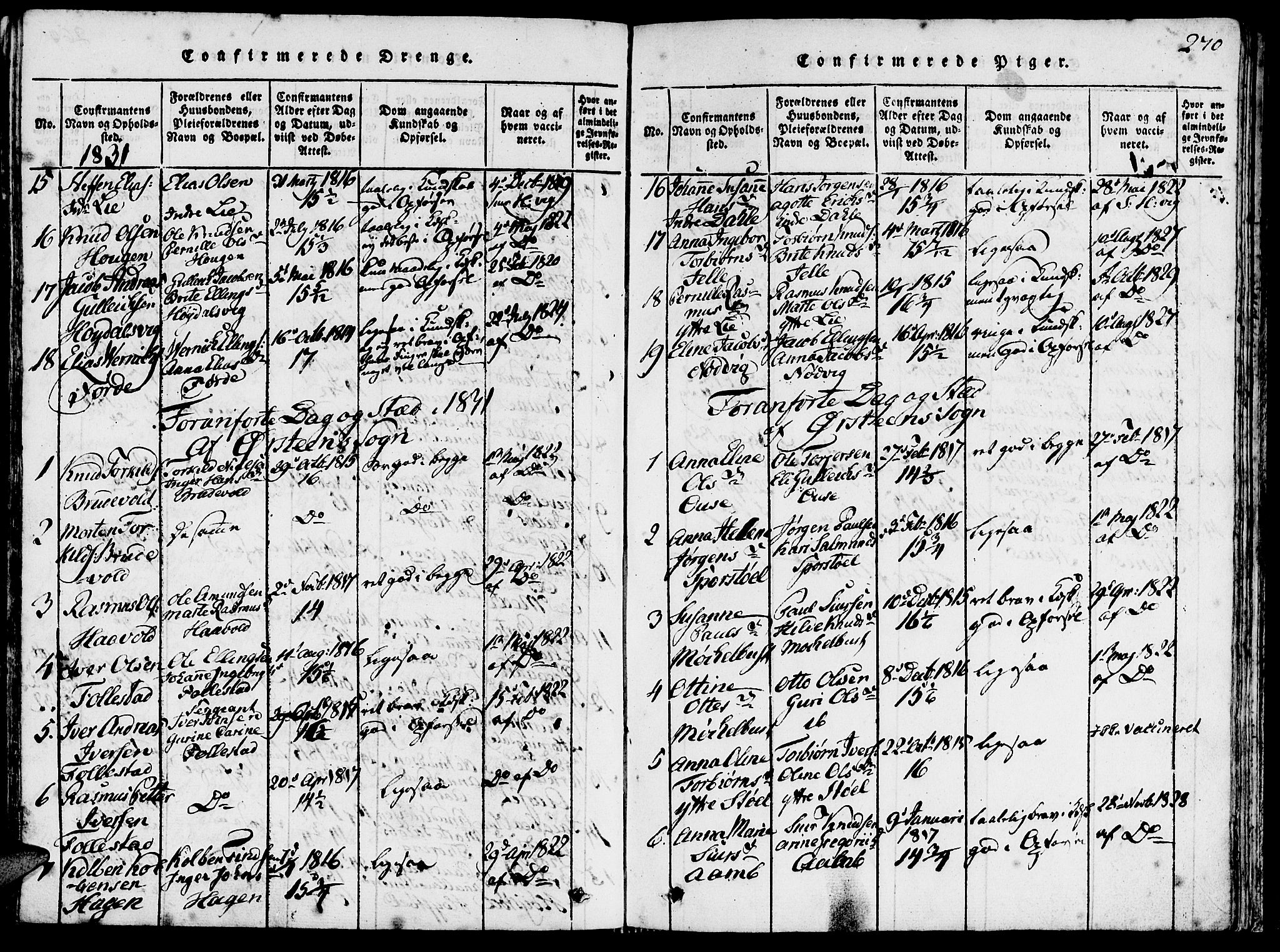 Ministerialprotokoller, klokkerbøker og fødselsregistre - Møre og Romsdal, AV/SAT-A-1454/511/L0138: Parish register (official) no. 511A05, 1817-1832, p. 270