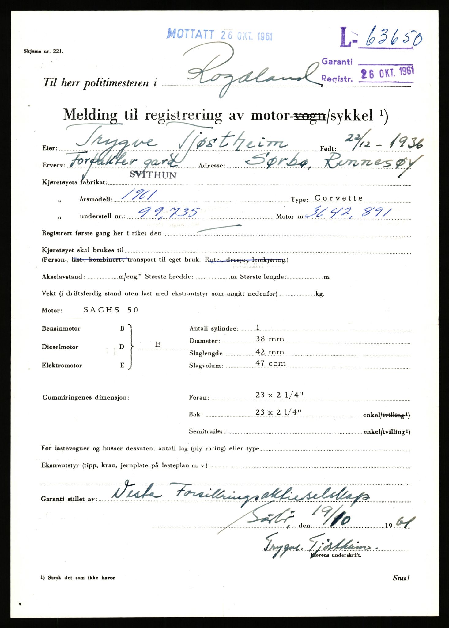 Stavanger trafikkstasjon, SAST/A-101942/0/F/L0063: L-62700 - L-63799, 1930-1971, p. 2419