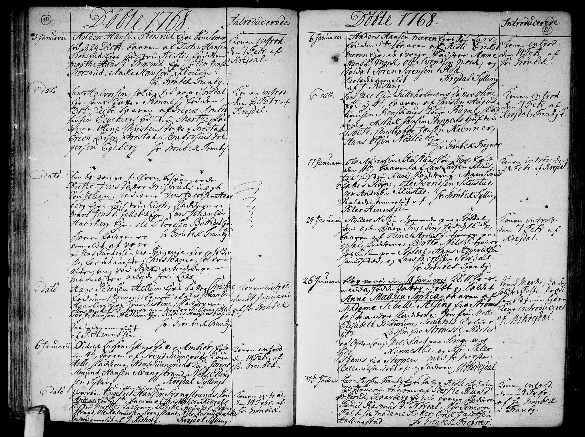 Lier kirkebøker, AV/SAKO-A-230/F/Fa/L0005: Parish register (official) no. I 5, 1764-1777, p. 82-83