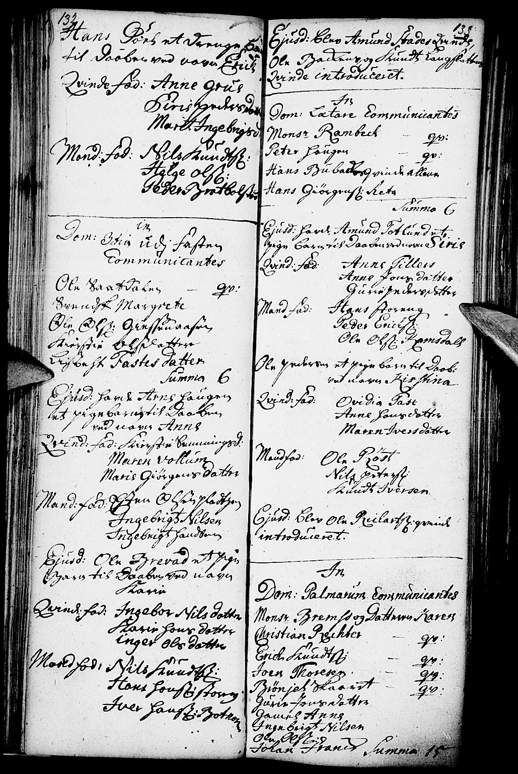 Kvikne prestekontor, SAH/PREST-064/H/Ha/Haa/L0001: Parish register (official) no. 1, 1740-1756, p. 132-133
