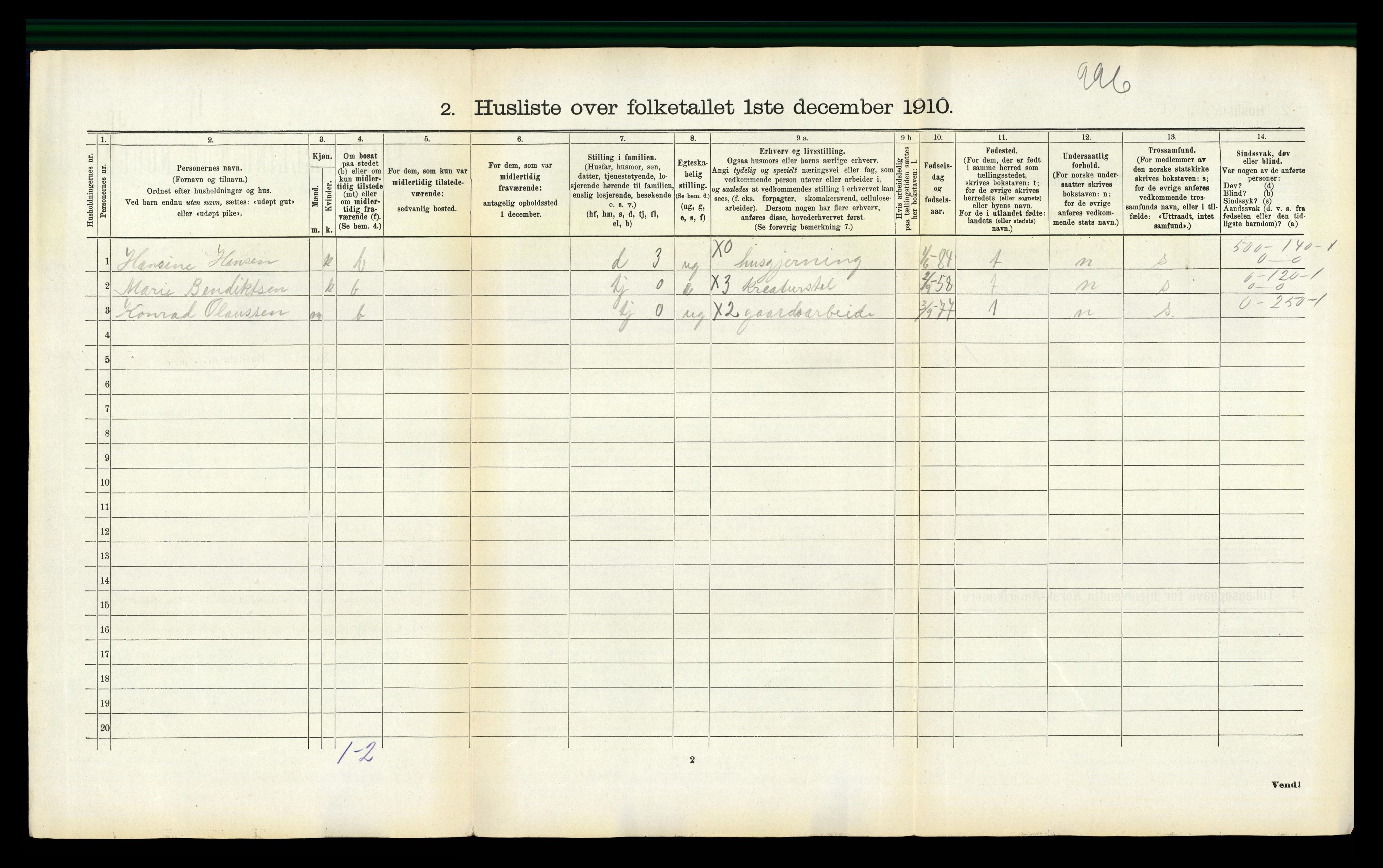 RA, 1910 census for Tjøtta, 1910, p. 368