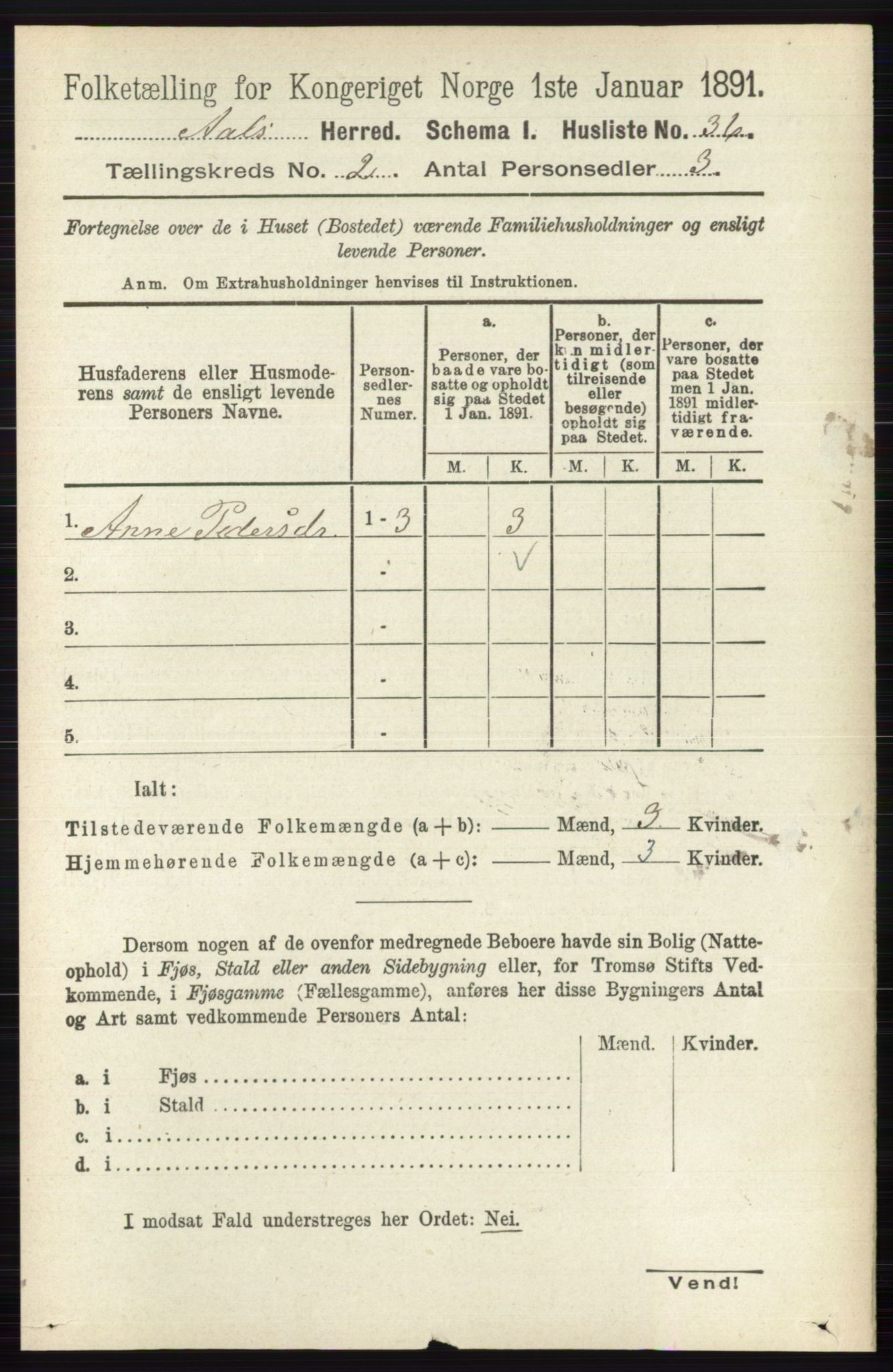 RA, 1891 census for 0619 Ål, 1891, p. 367