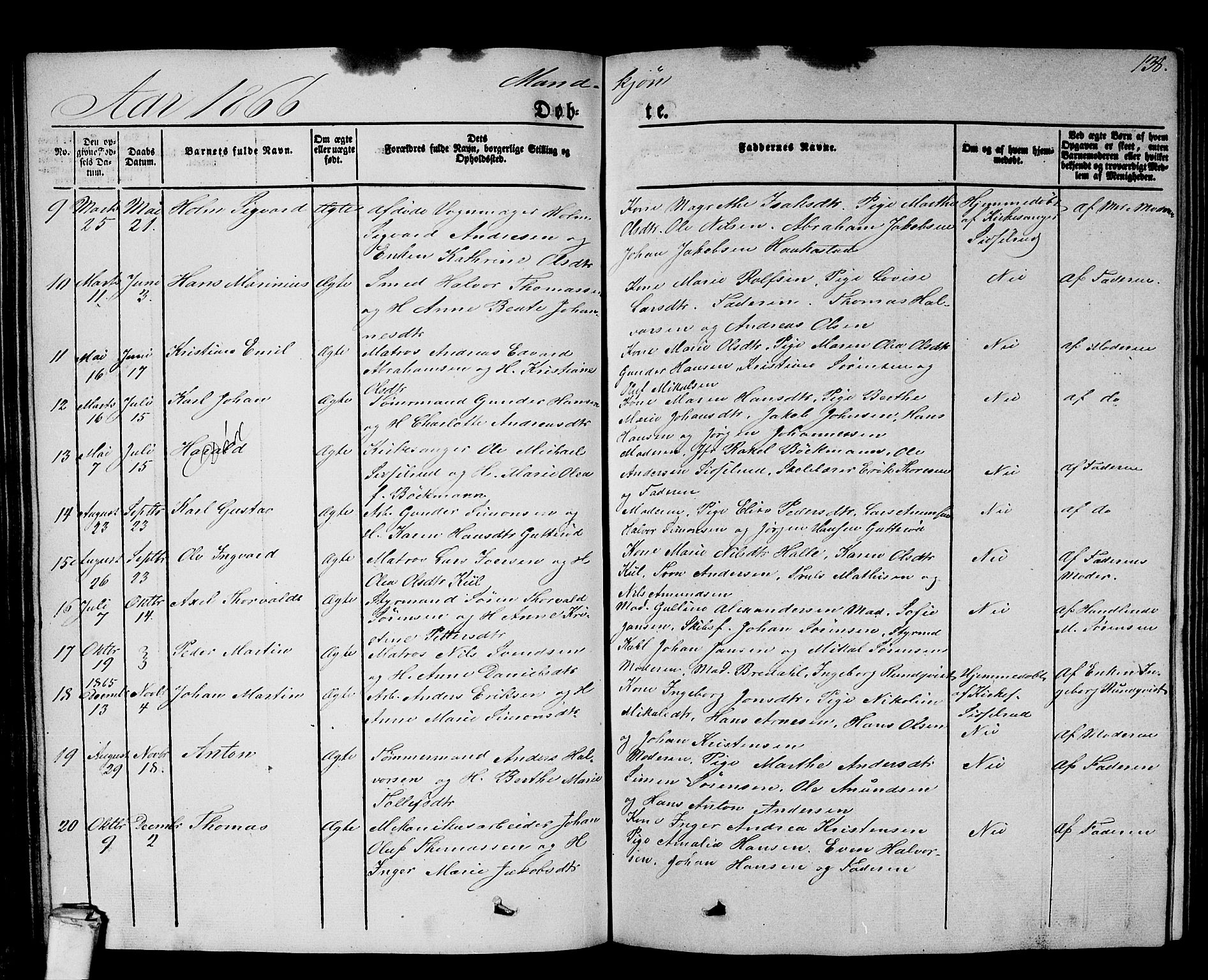 Larvik kirkebøker, AV/SAKO-A-352/G/Gb/L0002: Parish register (copy) no. II 2, 1843-1866, p. 138