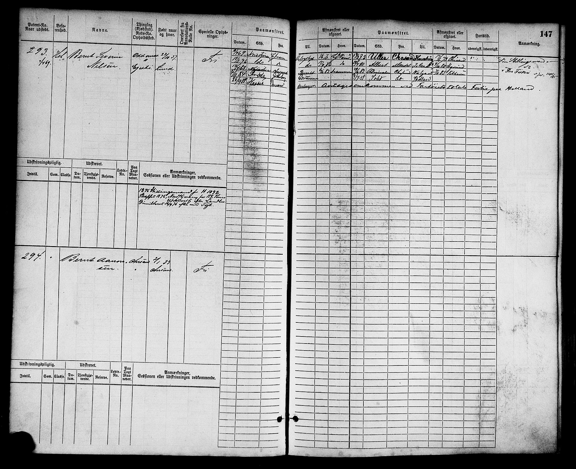 Kristiansand mønstringskrets, SAK/2031-0015/F/Fb/L0003: Hovedrulle nr 1-762, I-10, 1860-1911, p. 158