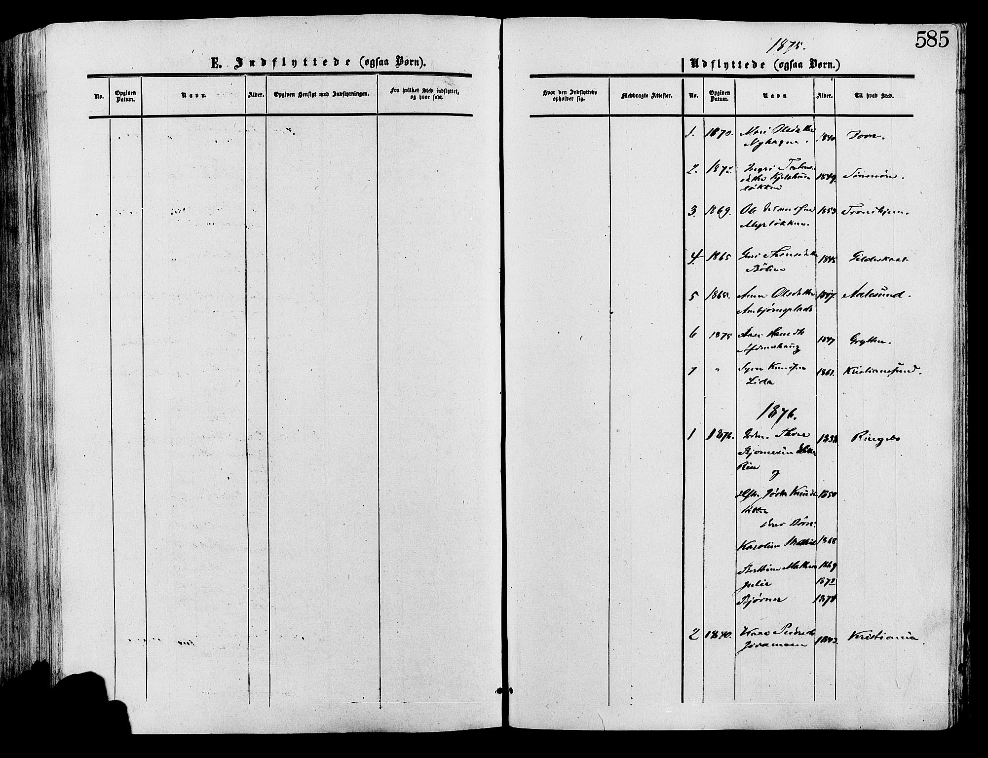 Lesja prestekontor, AV/SAH-PREST-068/H/Ha/Haa/L0008: Parish register (official) no. 8, 1854-1880, p. 585