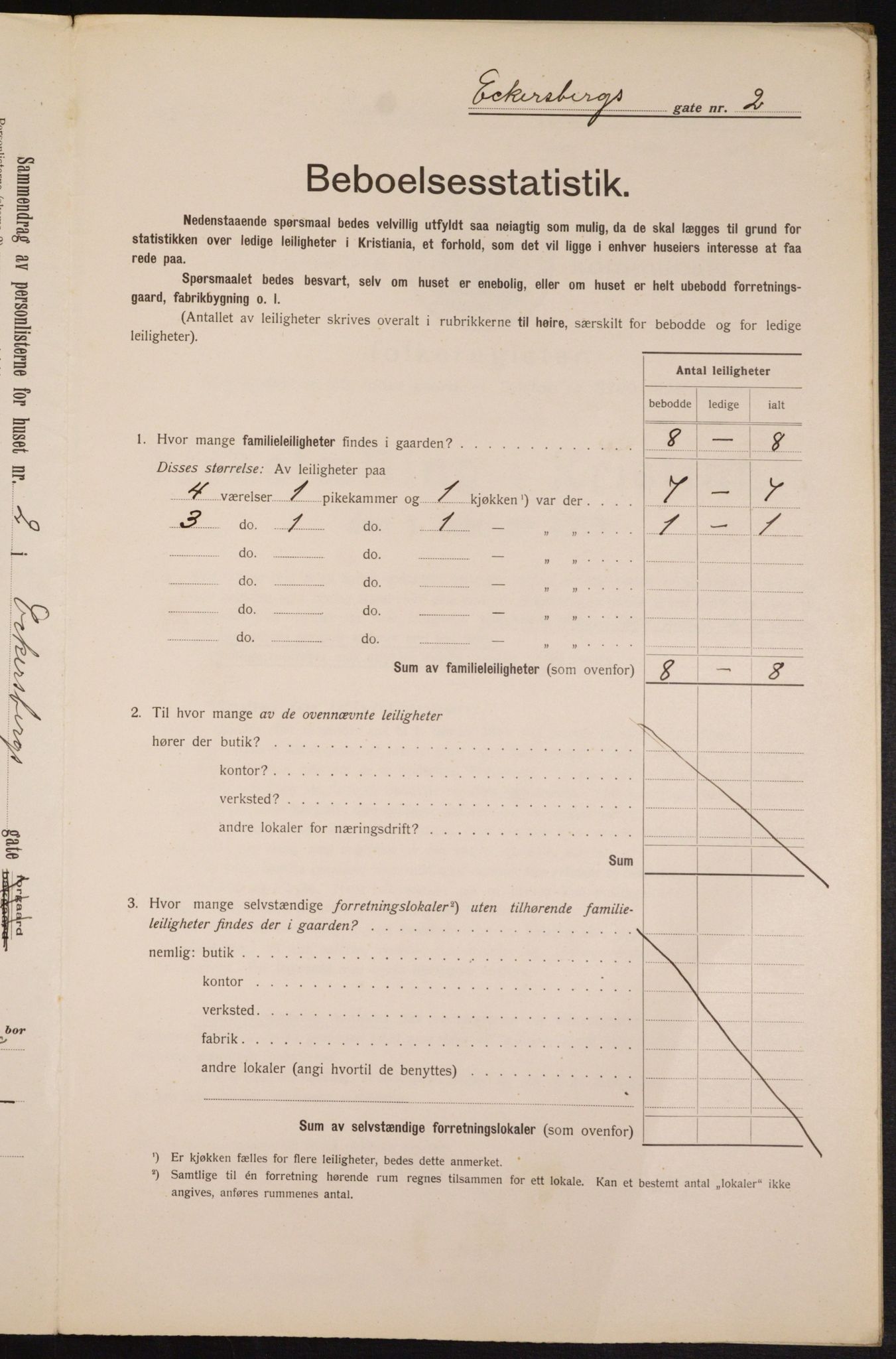 OBA, Municipal Census 1913 for Kristiania, 1913, p. 18260