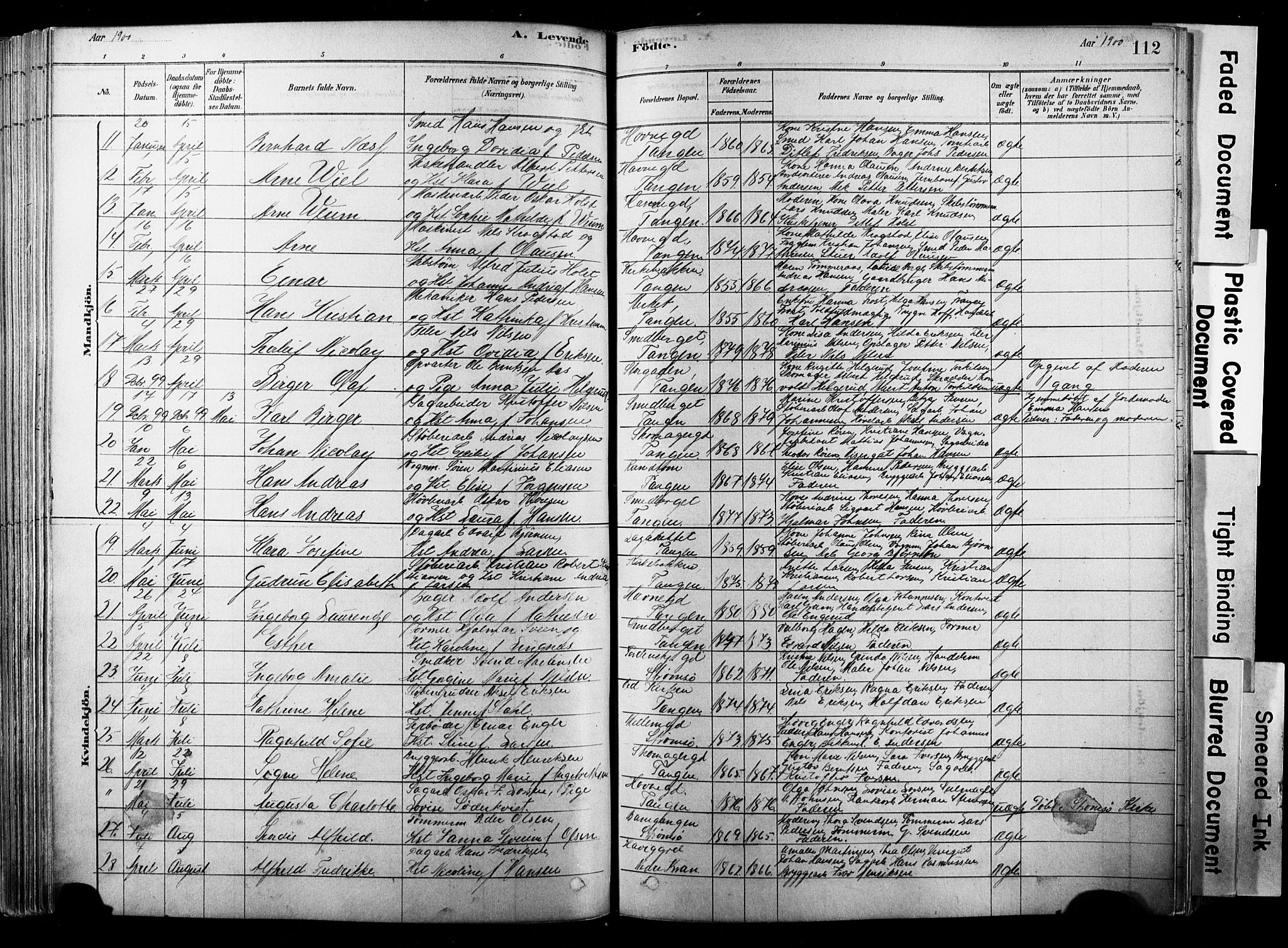 Strømsø kirkebøker, AV/SAKO-A-246/F/Fb/L0006: Parish register (official) no. II 6, 1879-1910, p. 112