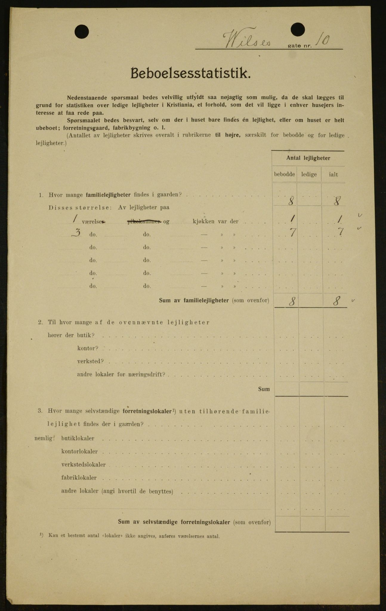 OBA, Municipal Census 1909 for Kristiania, 1909, p. 116662