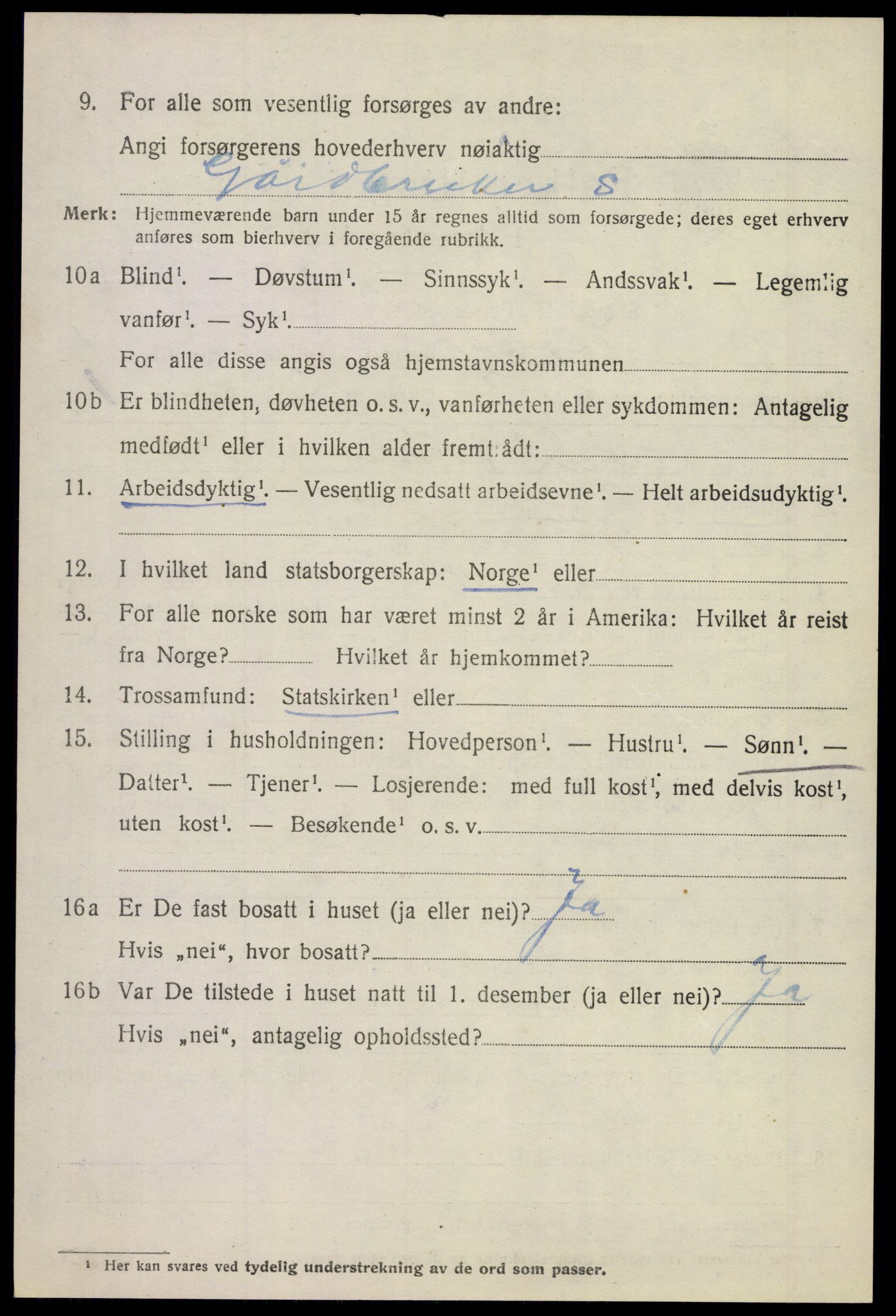 SAKO, 1920 census for Stokke, 1920, p. 2069