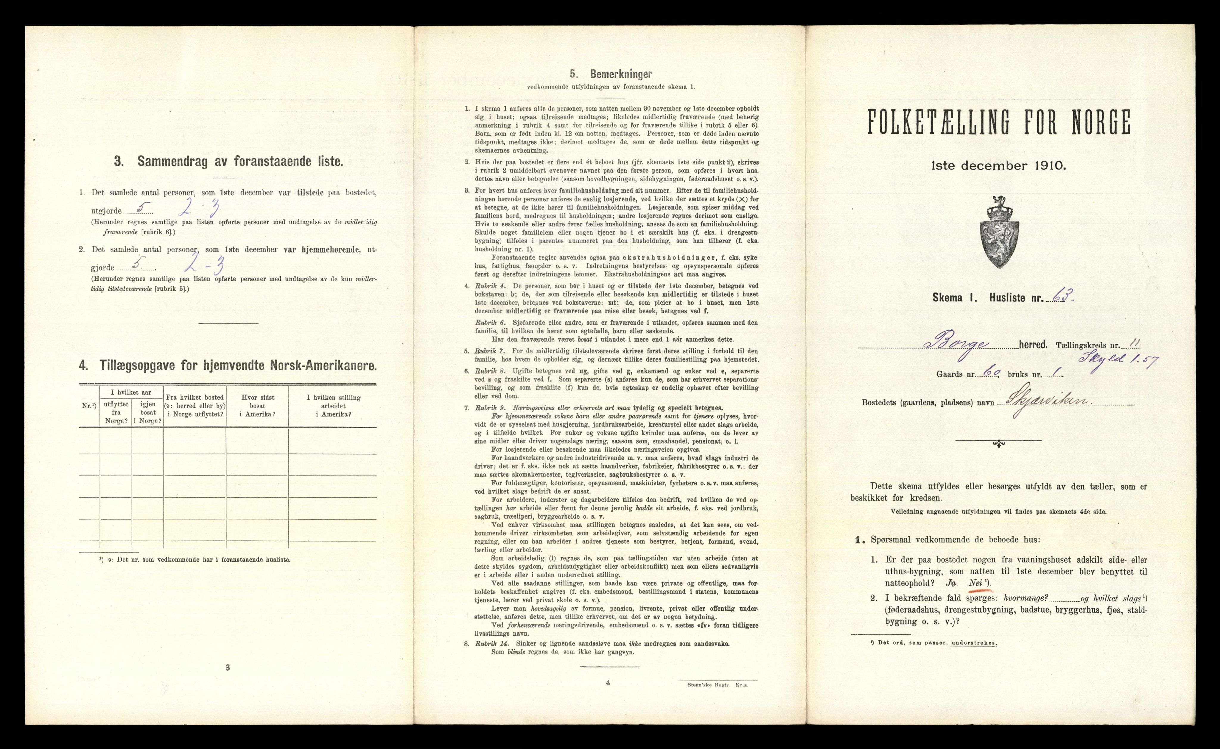RA, 1910 census for Borge, 1910, p. 1724