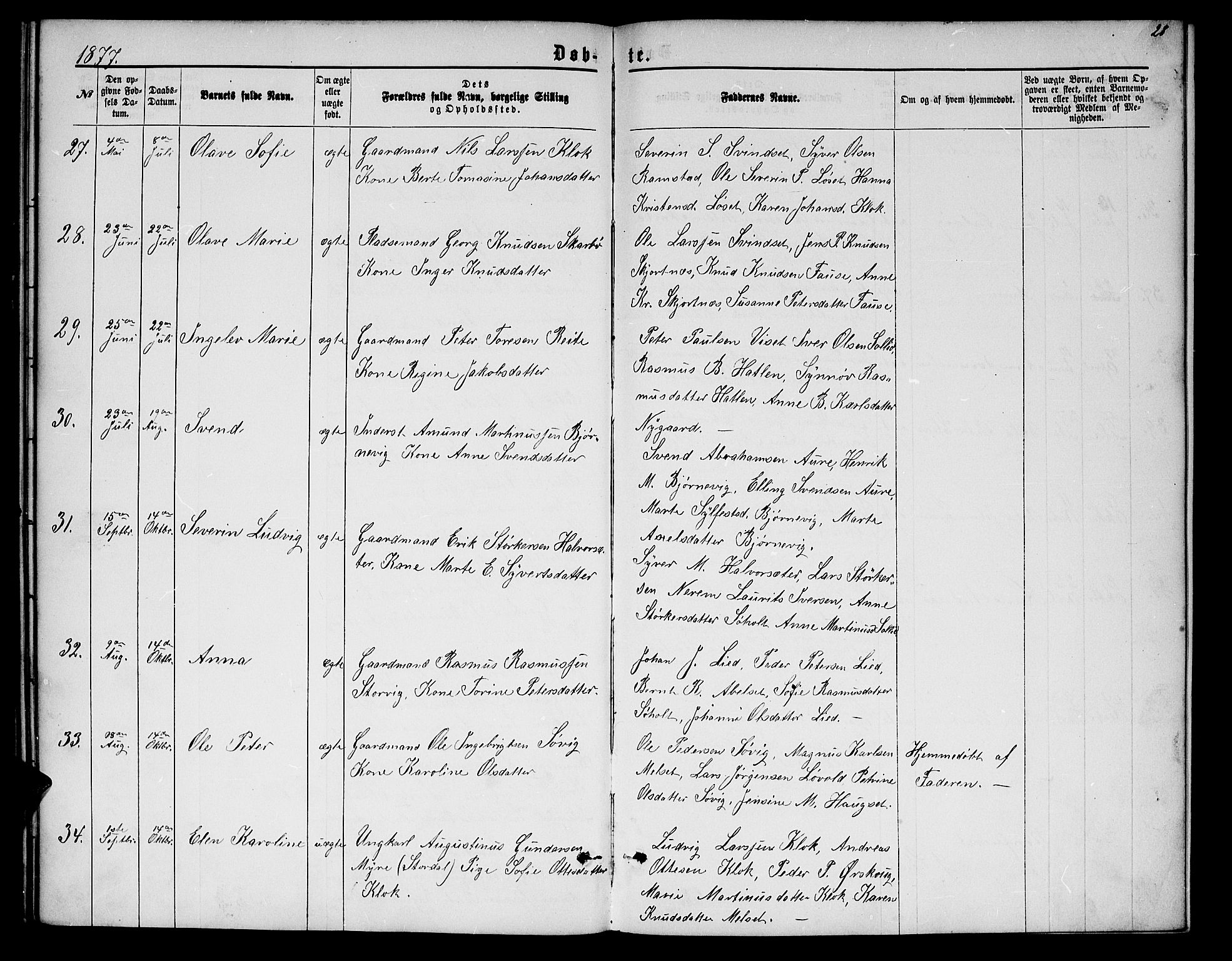 Ministerialprotokoller, klokkerbøker og fødselsregistre - Møre og Romsdal, AV/SAT-A-1454/522/L0325: Parish register (copy) no. 522C04, 1872-1877, p. 28