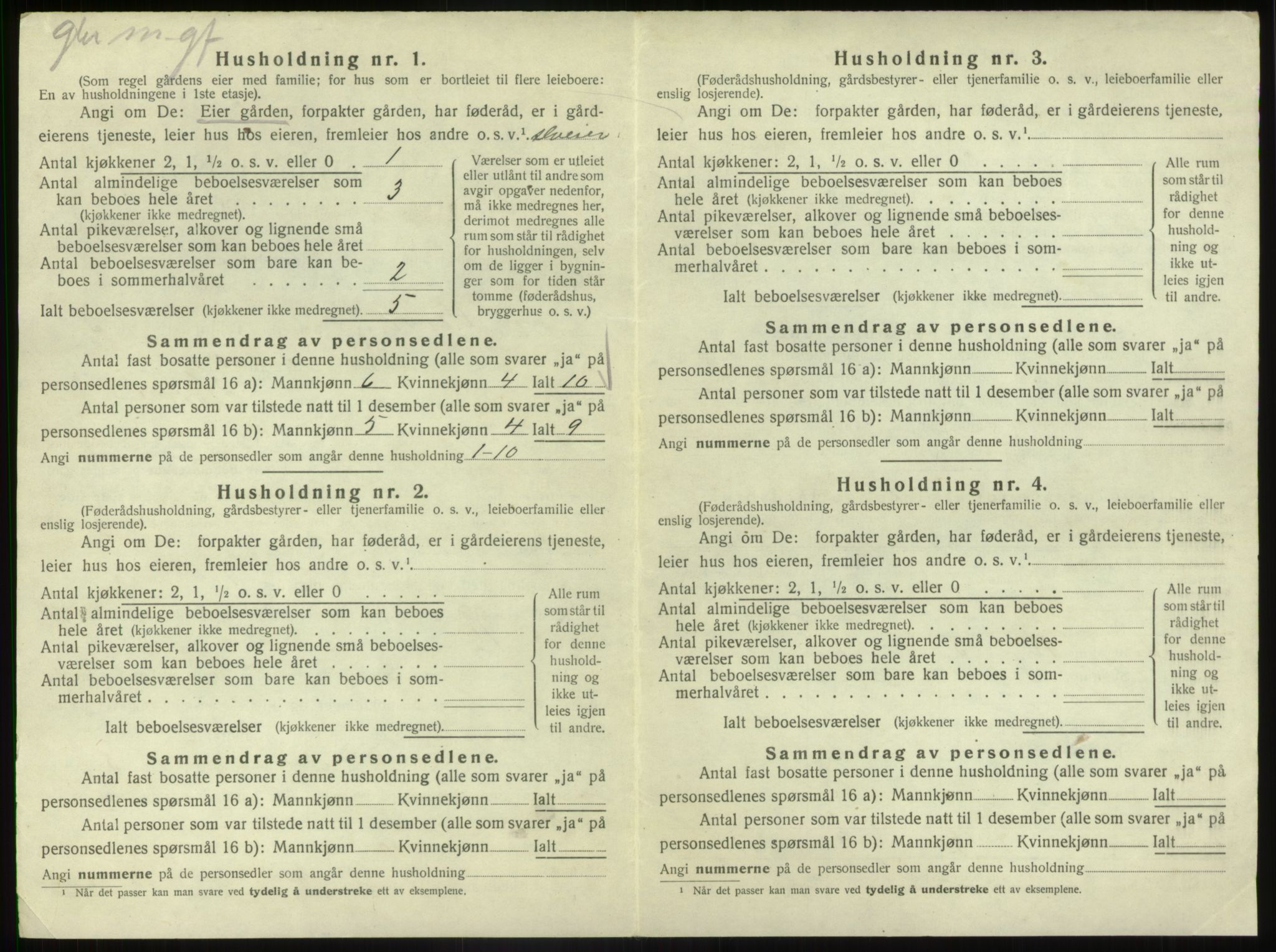 SAB, 1920 census for Vevring, 1920, p. 229