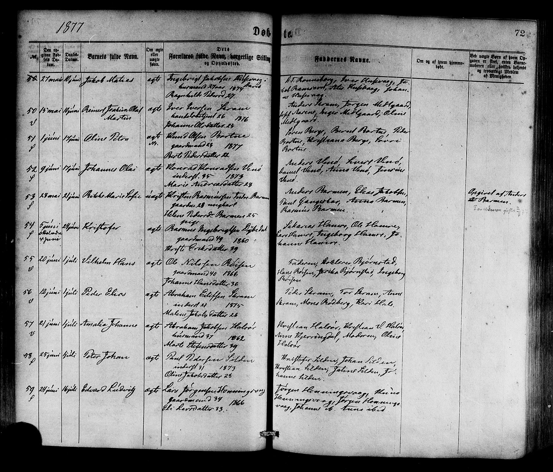 Selje sokneprestembete, AV/SAB-A-99938/H/Ha/Haa/Haaa: Parish register (official) no. A 12, 1870-1880, p. 72