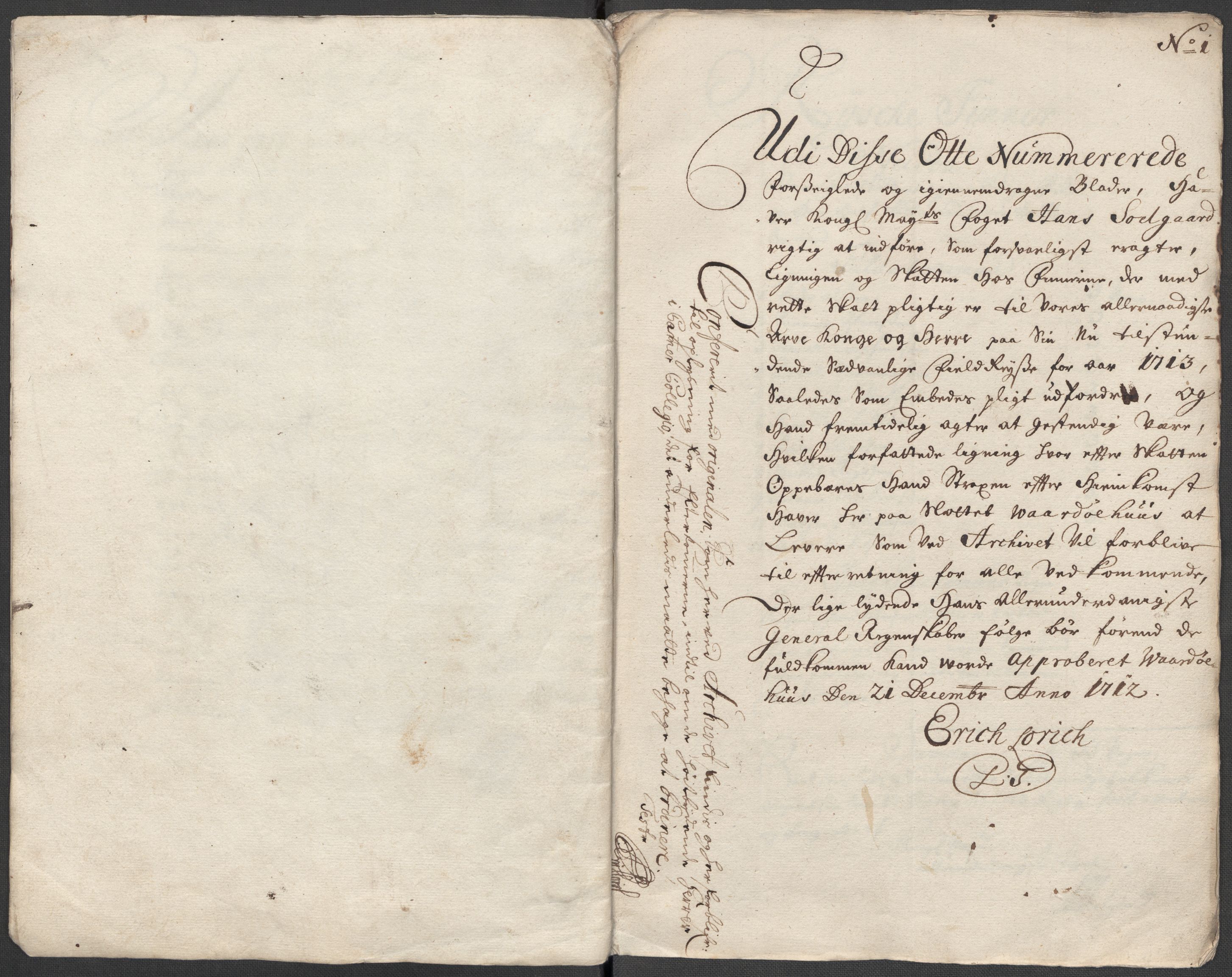 Rentekammeret inntil 1814, Reviderte regnskaper, Fogderegnskap, RA/EA-4092/R69/L4856: Fogderegnskap Finnmark/Vardøhus, 1713-1715, p. 13
