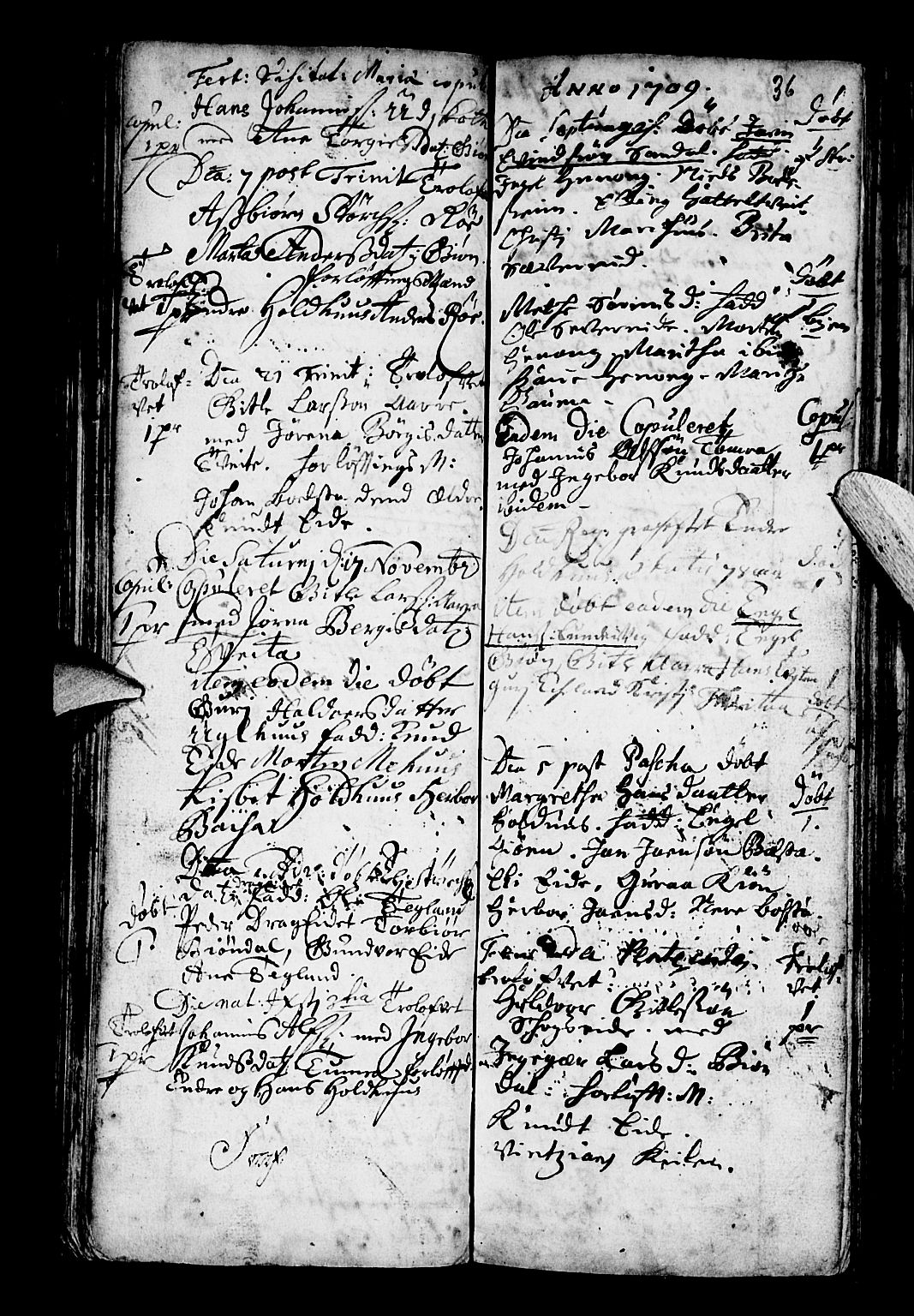 Os sokneprestembete, SAB/A-99929: Parish register (official) no. A 3, 1669-1760, p. 36