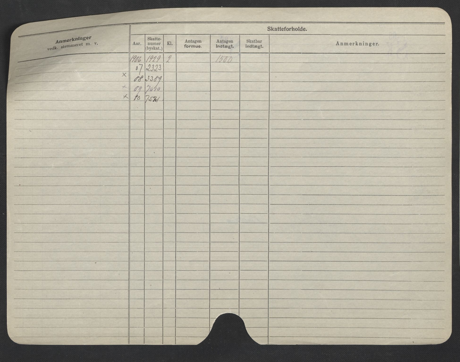 Oslo folkeregister, Registerkort, AV/SAO-A-11715/F/Fa/Fac/L0007: Menn, 1906-1914, p. 301b