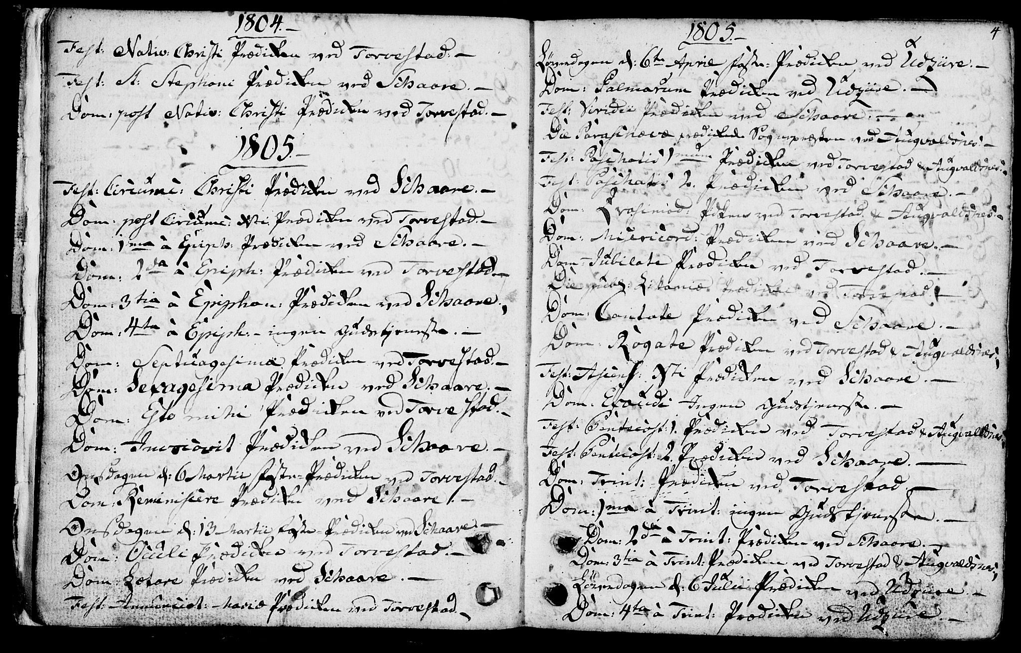 Torvastad sokneprestkontor, AV/SAST-A -101857/H/Ha/Haa/L0002: Parish register (official) no. A 2, 1801-1817, p. 4