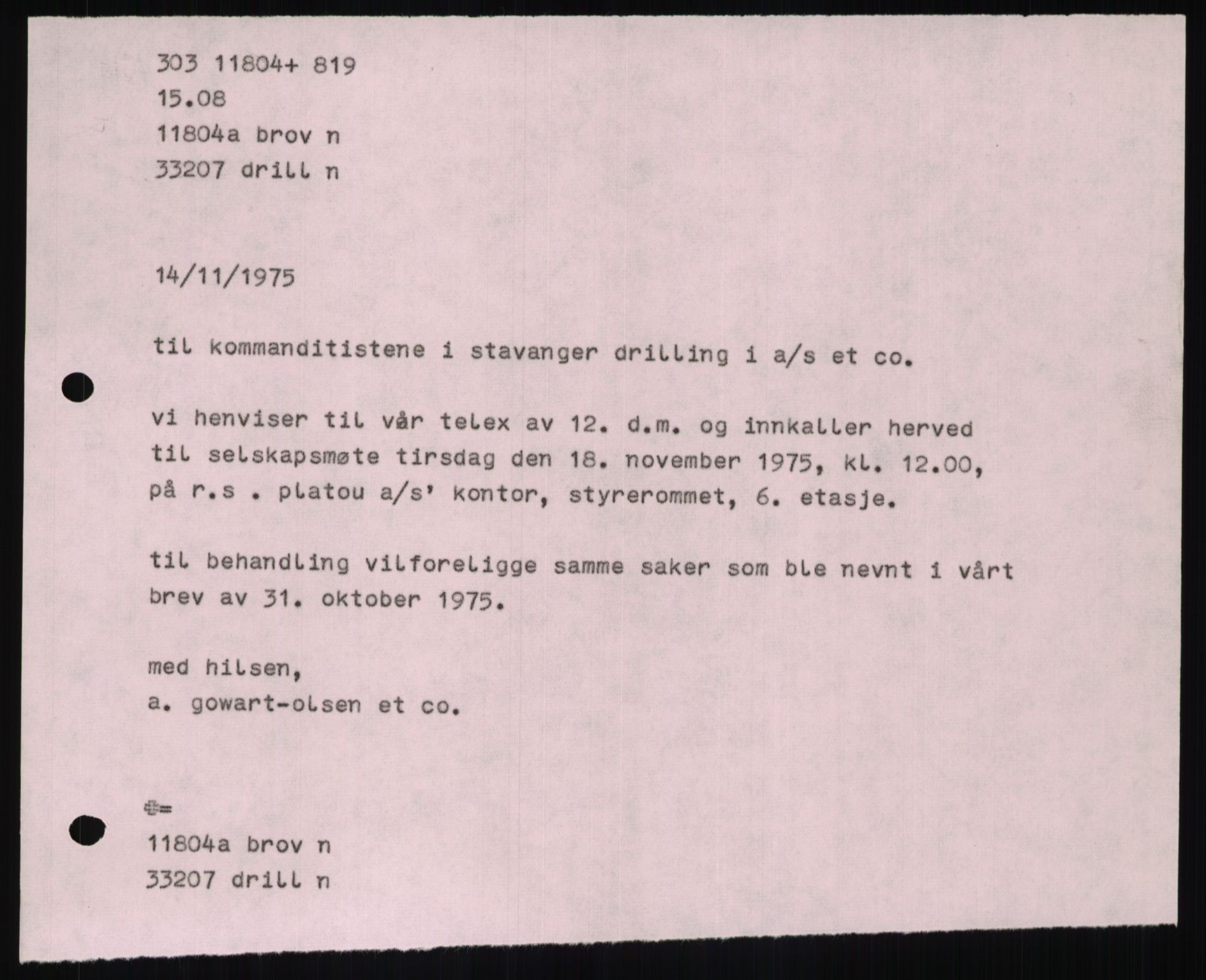 Pa 1503 - Stavanger Drilling AS, AV/SAST-A-101906/D/L0006: Korrespondanse og saksdokumenter, 1974-1984, p. 892