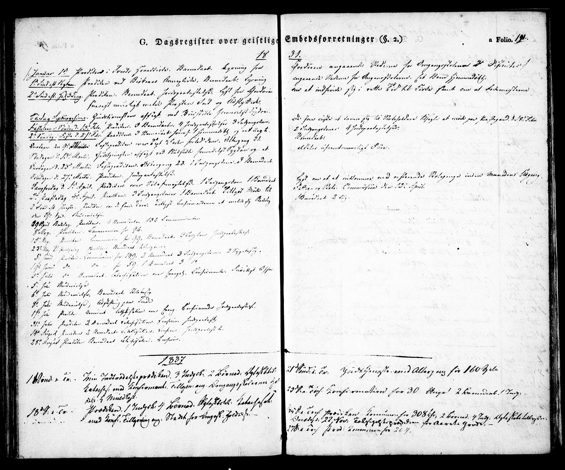 Birkenes sokneprestkontor, SAK/1111-0004/F/Fa/L0001: Parish register (official) no. A 1, 1829-1849, p. 191