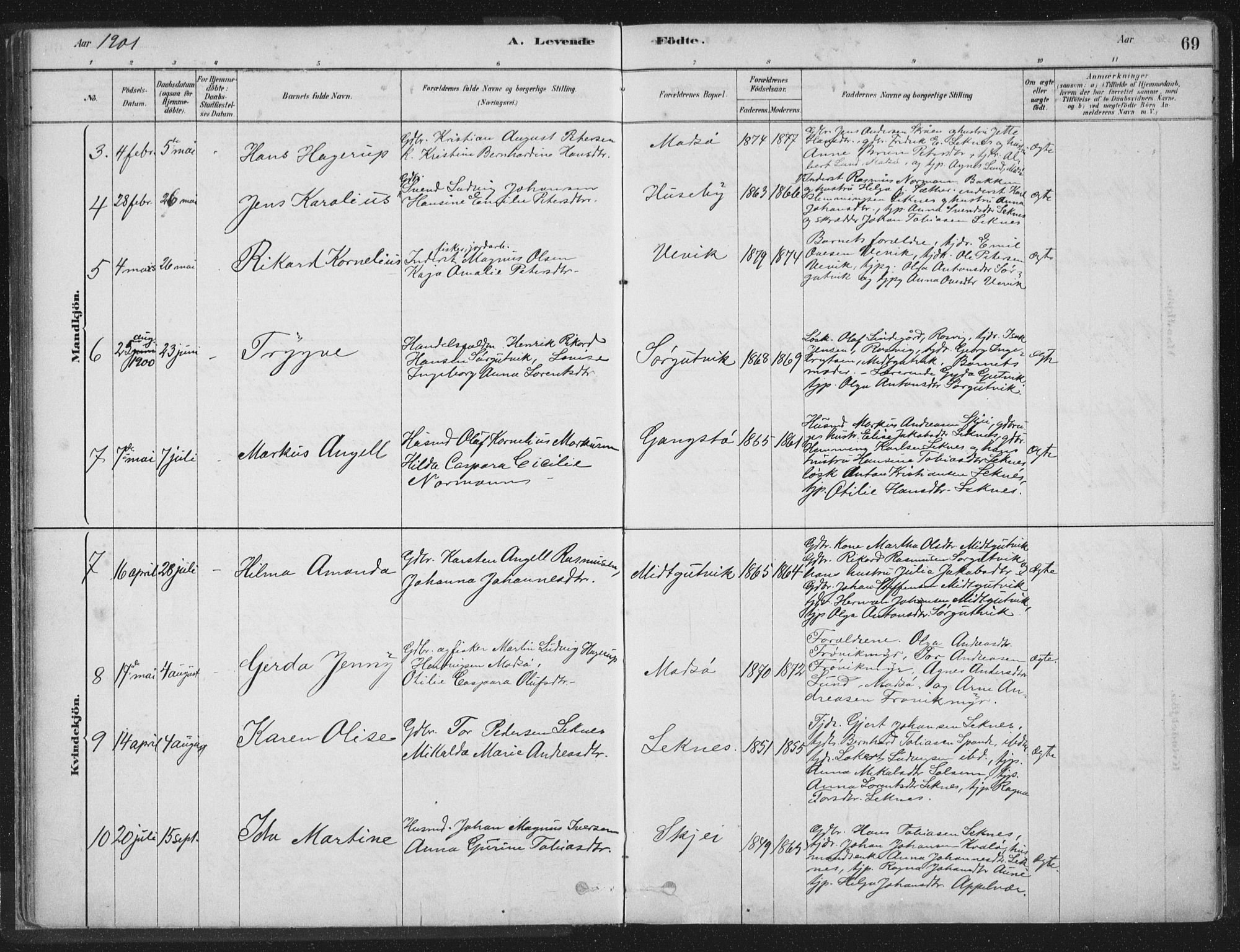 Ministerialprotokoller, klokkerbøker og fødselsregistre - Nord-Trøndelag, AV/SAT-A-1458/788/L0697: Parish register (official) no. 788A04, 1878-1902, p. 69