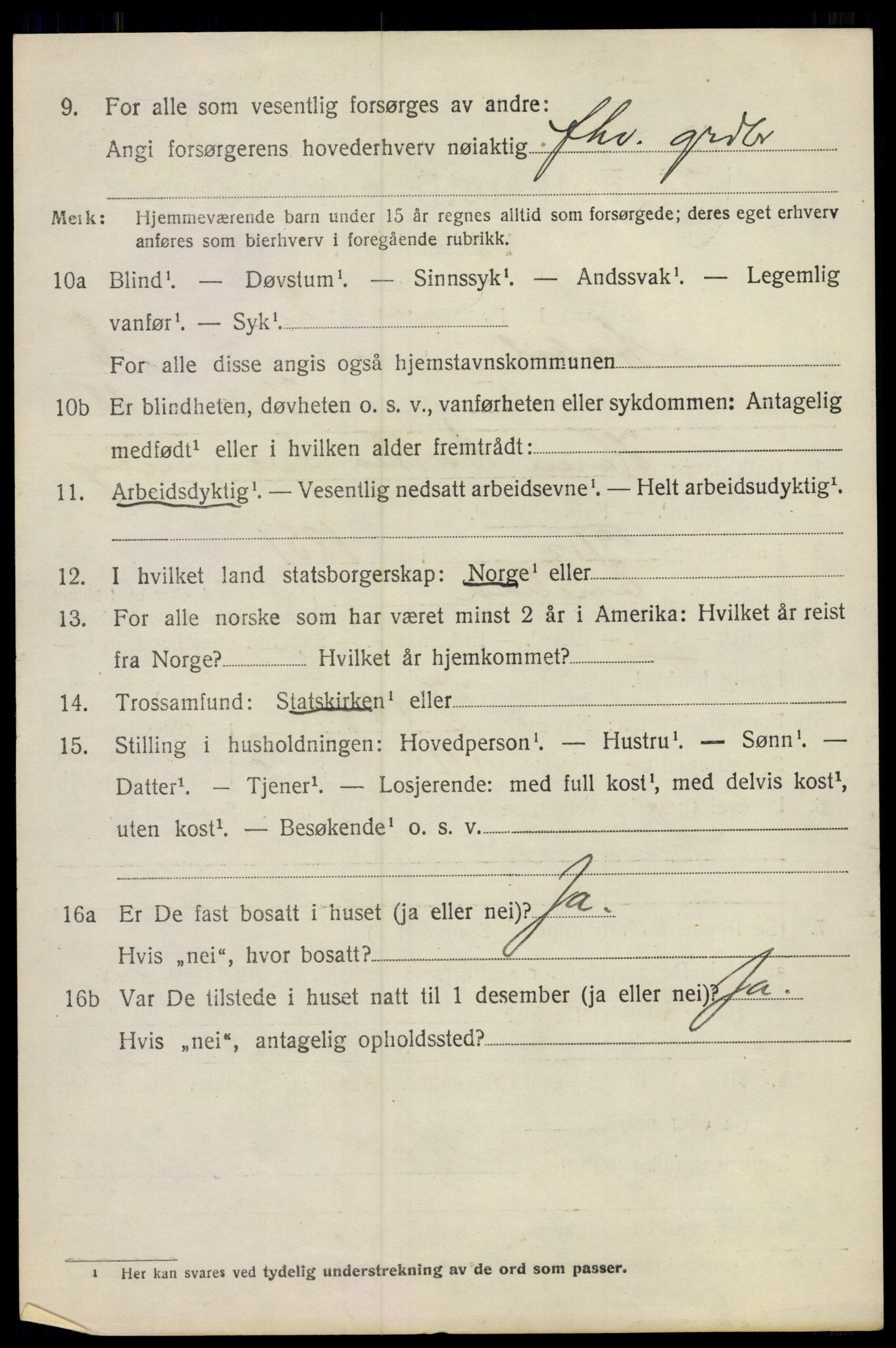 SAO, 1920 census for Hobøl, 1920, p. 5195