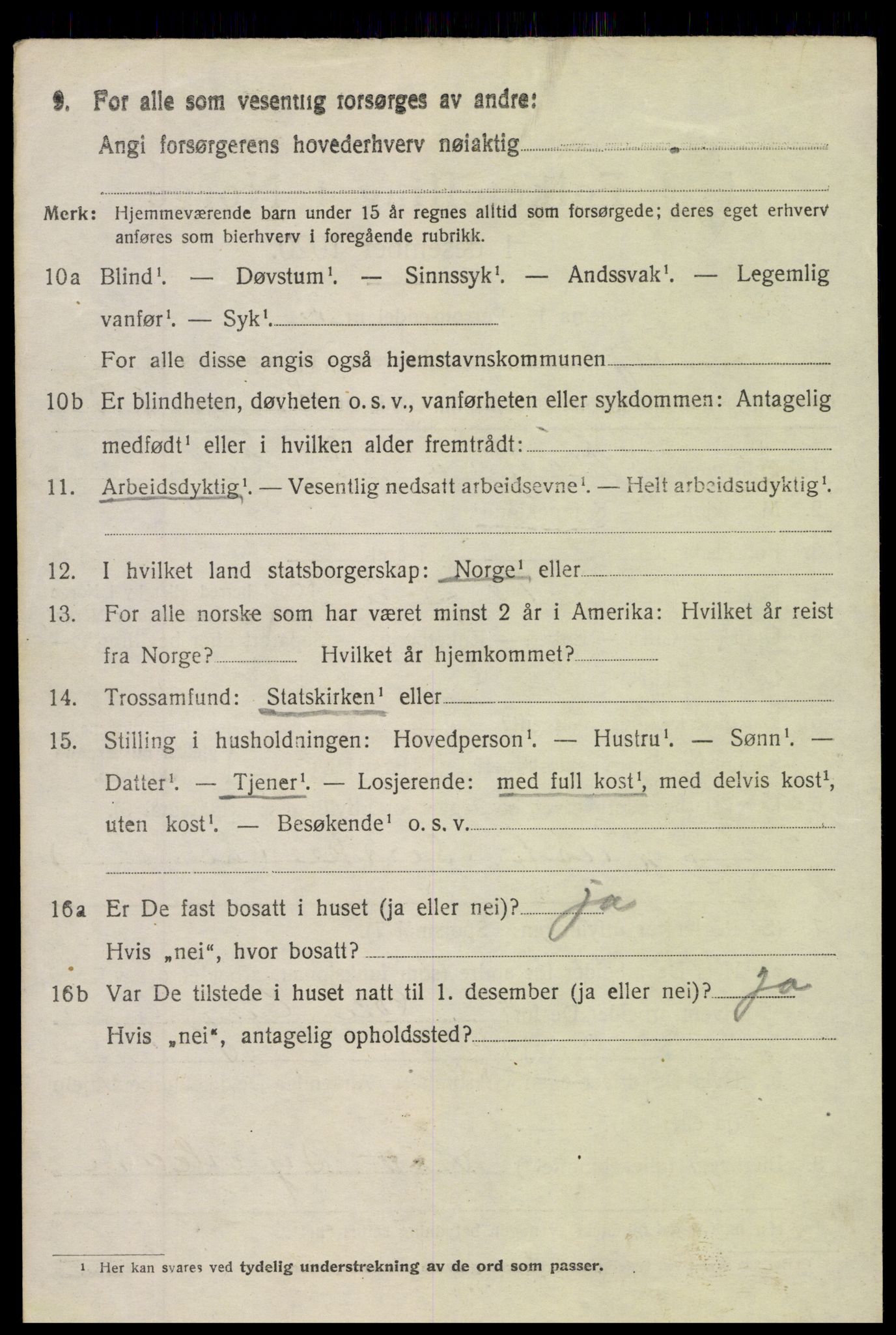 SAH, 1920 census for Torpa, 1920, p. 2962