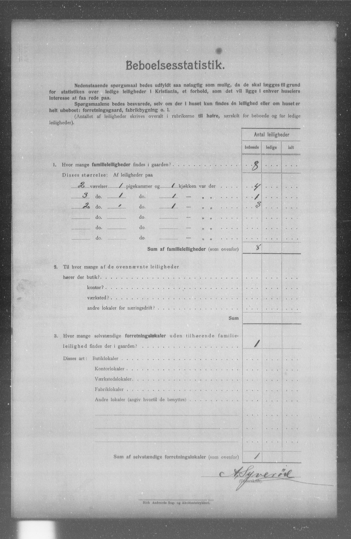 OBA, Municipal Census 1904 for Kristiania, 1904, p. 8409