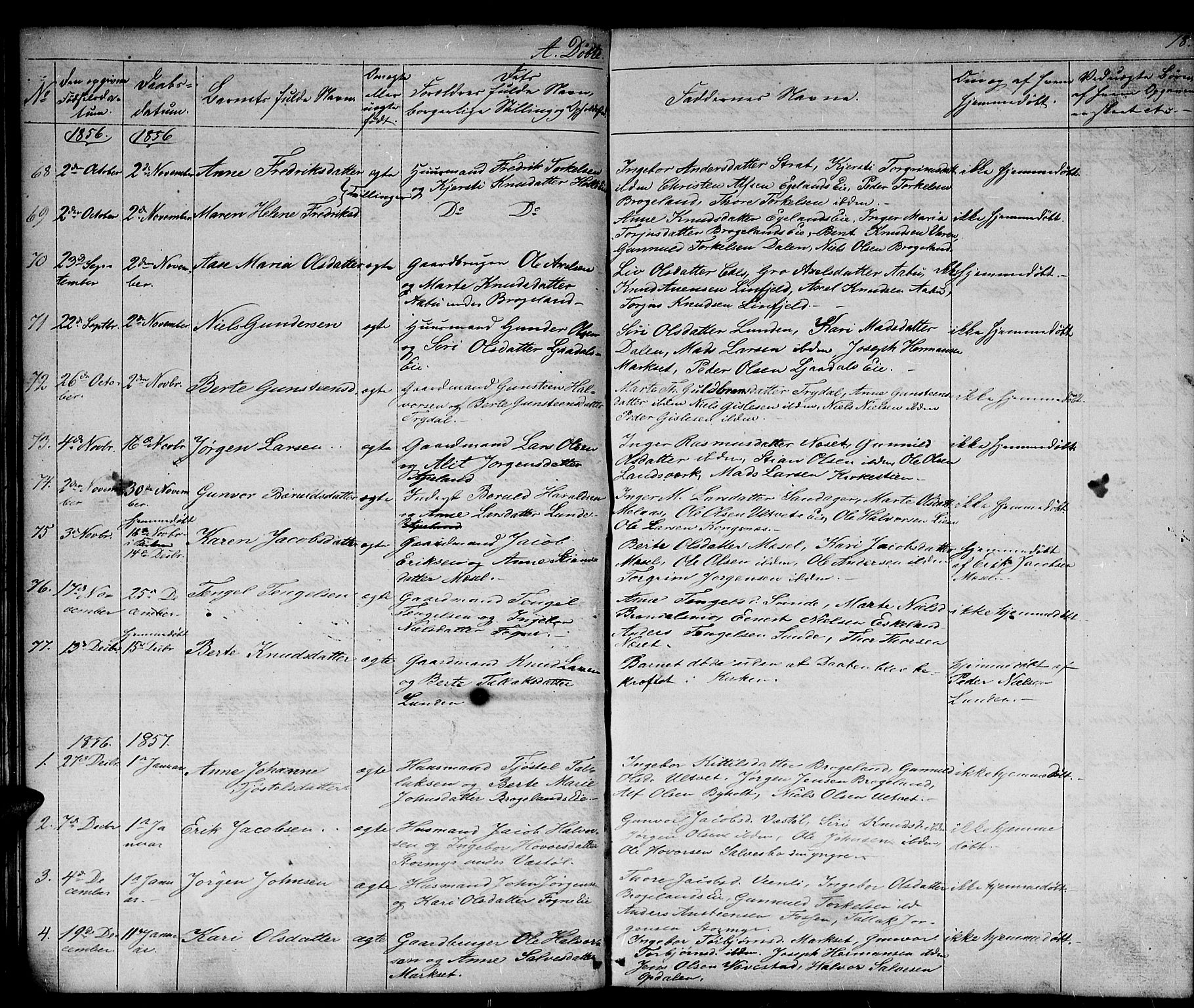 Gjerstad sokneprestkontor, AV/SAK-1111-0014/F/Fb/Fba/L0005: Parish register (copy) no. B 5, 1853-1867, p. 18