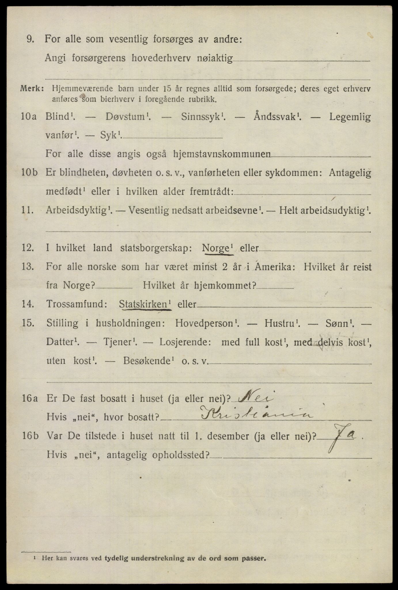 SAO, 1920 census for Ullensaker, 1920, p. 3906