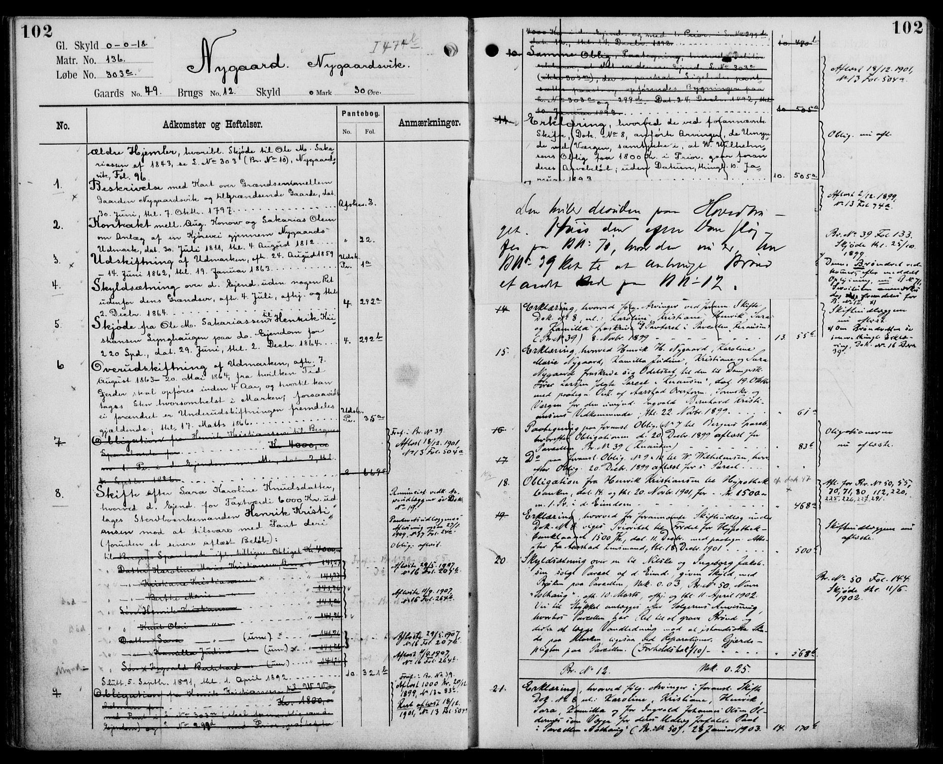 Midhordland sorenskriveri, AV/SAB-A-3001/1/G/Ga/Gab/L0110: Mortgage register no. II.A.b.110, p. 102