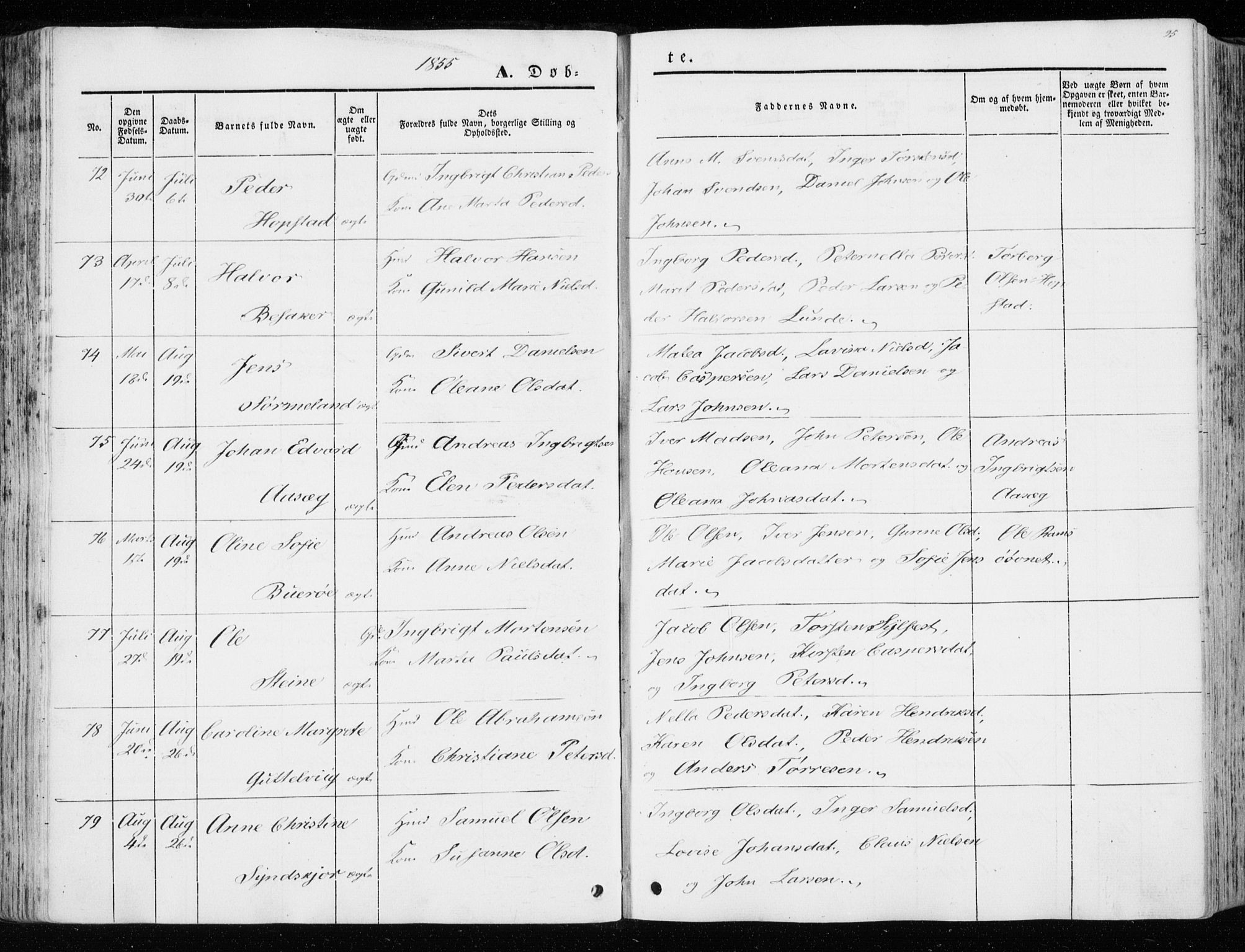 Ministerialprotokoller, klokkerbøker og fødselsregistre - Sør-Trøndelag, AV/SAT-A-1456/657/L0704: Parish register (official) no. 657A05, 1846-1857, p. 95