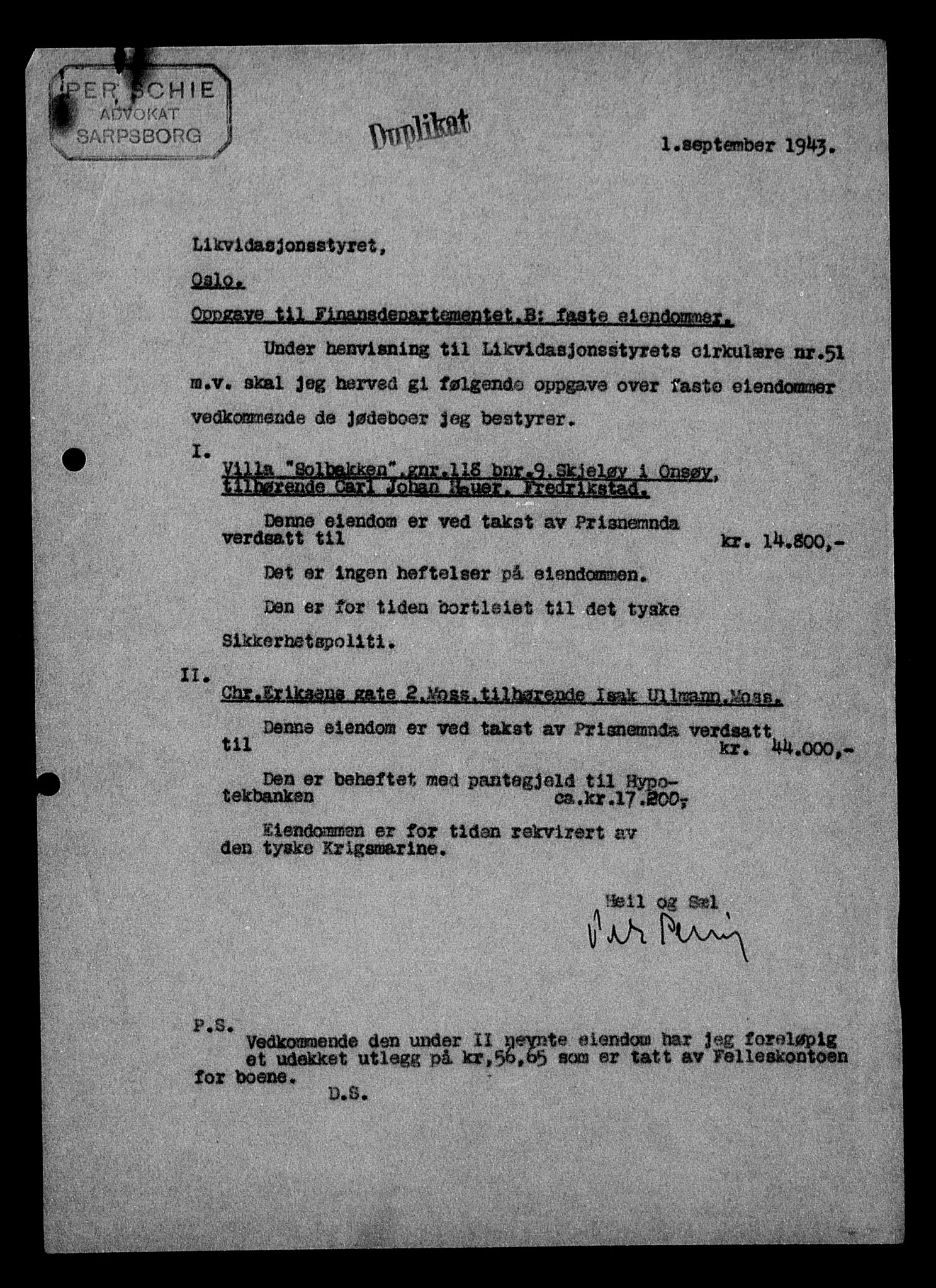 Justisdepartementet, Tilbakeføringskontoret for inndratte formuer, AV/RA-S-1564/H/Hc/Hcd/L1008: --, 1945-1947, p. 514