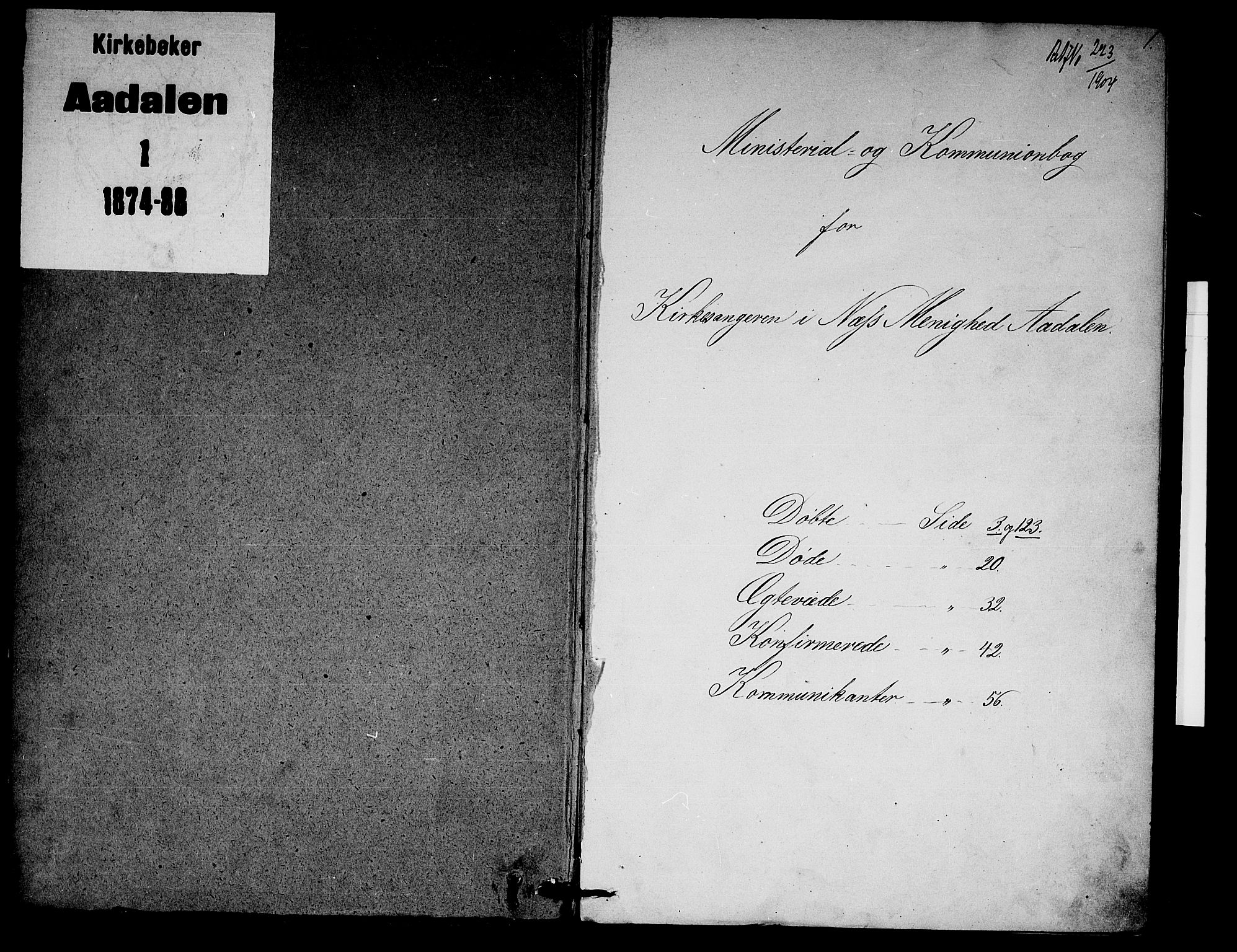 Ådal kirkebøker, SAKO/A-248/G/Gb/L0001: Parish register (copy) no. II 1, 1874-1888