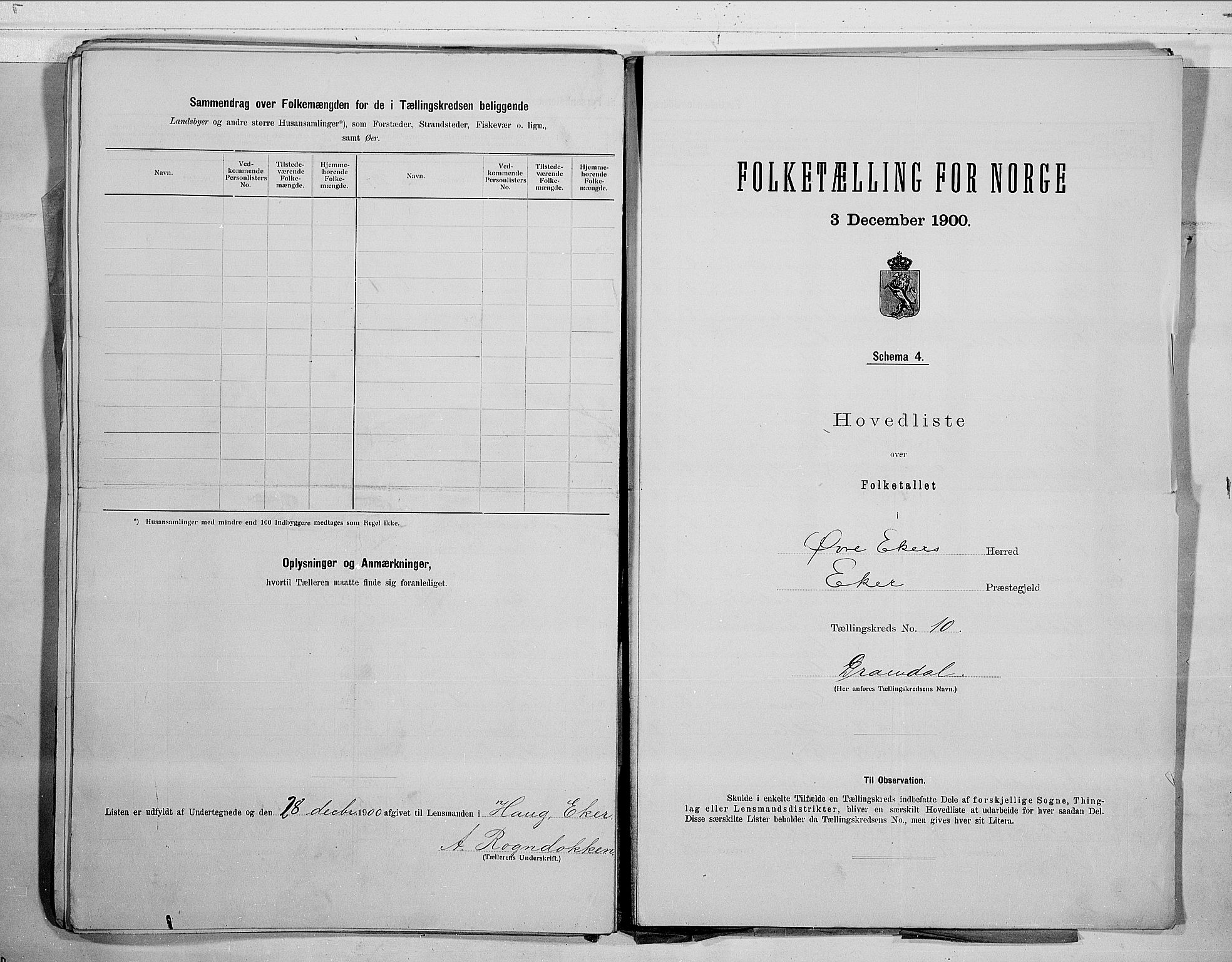 RA, 1900 census for Øvre Eiker, 1900, p. 46