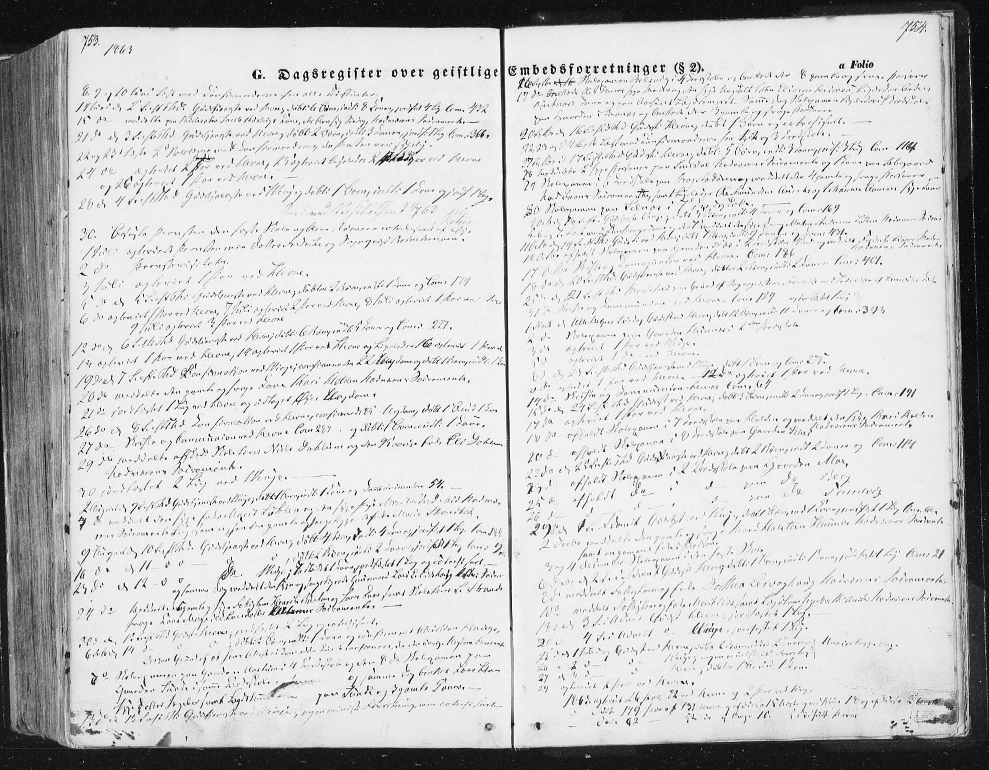 Ministerialprotokoller, klokkerbøker og fødselsregistre - Sør-Trøndelag, SAT/A-1456/630/L0494: Parish register (official) no. 630A07, 1852-1868, p. 753-754