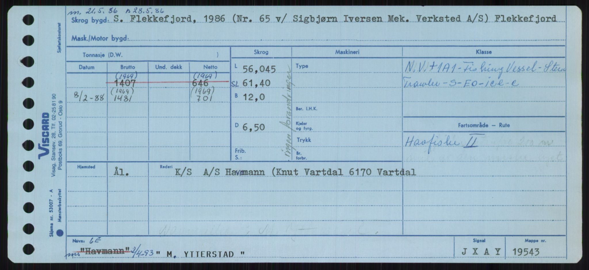 Sjøfartsdirektoratet med forløpere, Skipsmålingen, RA/S-1627/H/Ha/L0003/0002: Fartøy, Hilm-Mar / Fartøy, Kom-Mar, p. 803