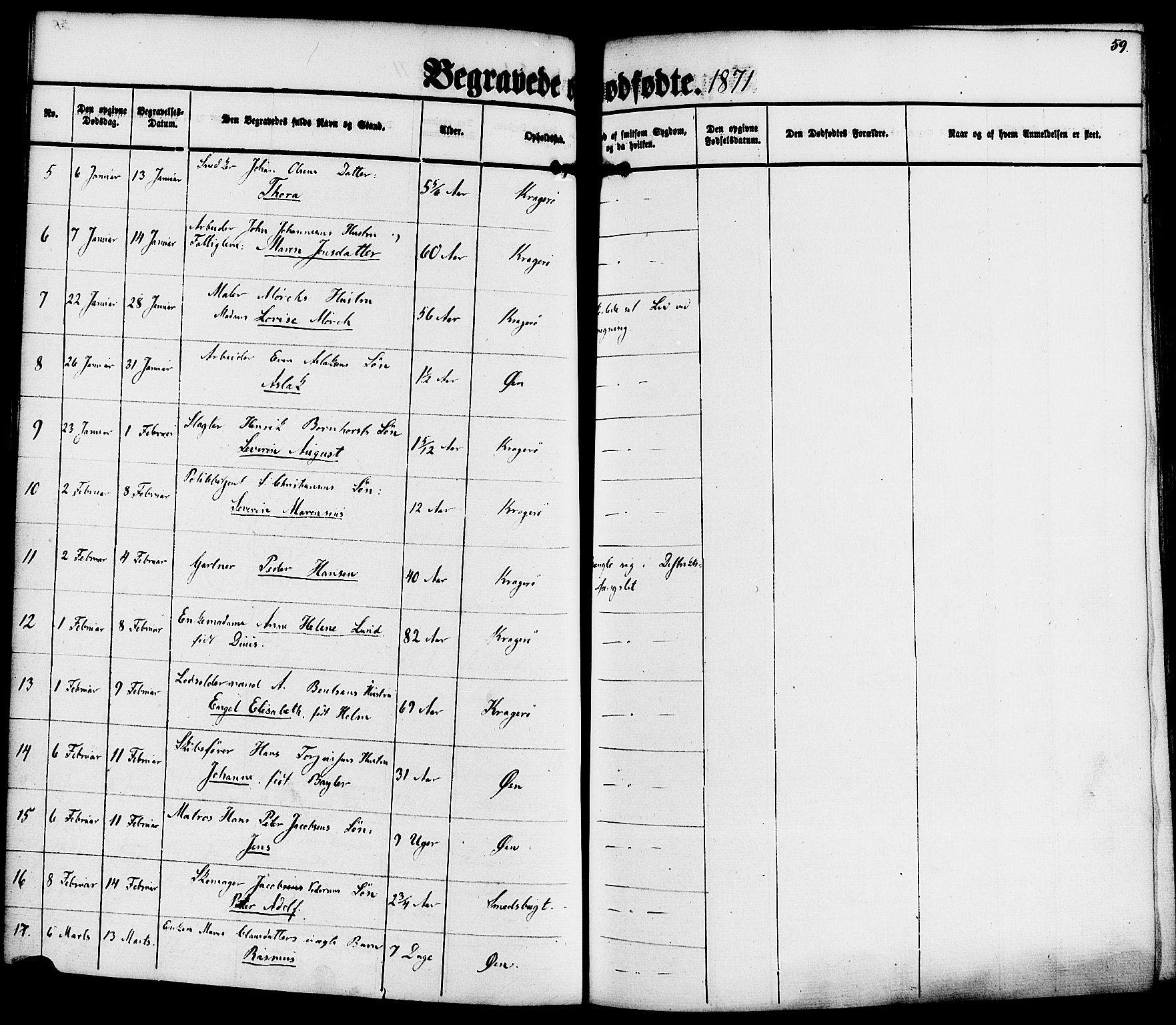 Kragerø kirkebøker, AV/SAKO-A-278/F/Fa/L0010: Parish register (official) no. 10, 1861-1885, p. 59