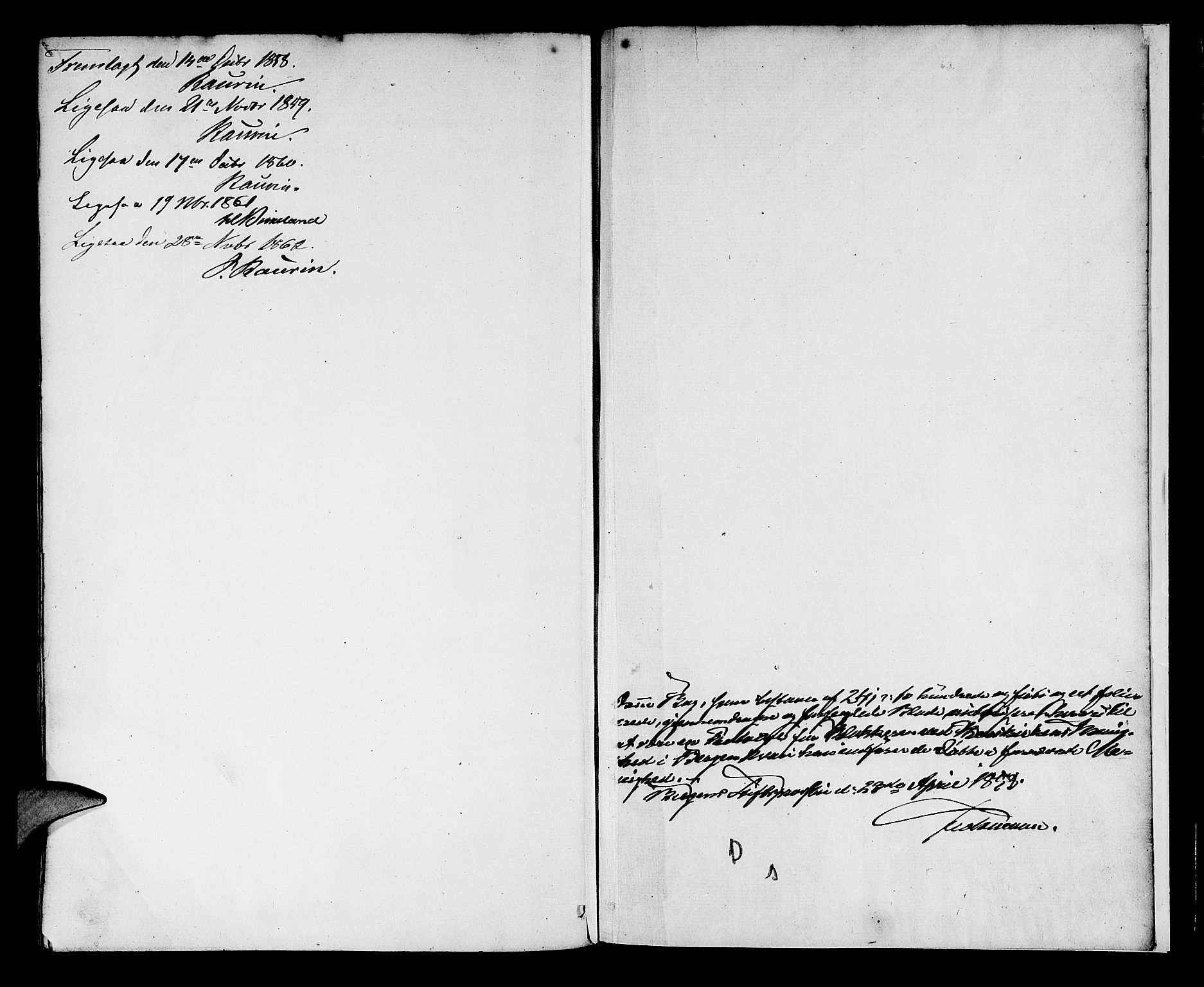 Korskirken sokneprestembete, AV/SAB-A-76101/H/Hab: Parish register (copy) no. B 4, 1858-1863