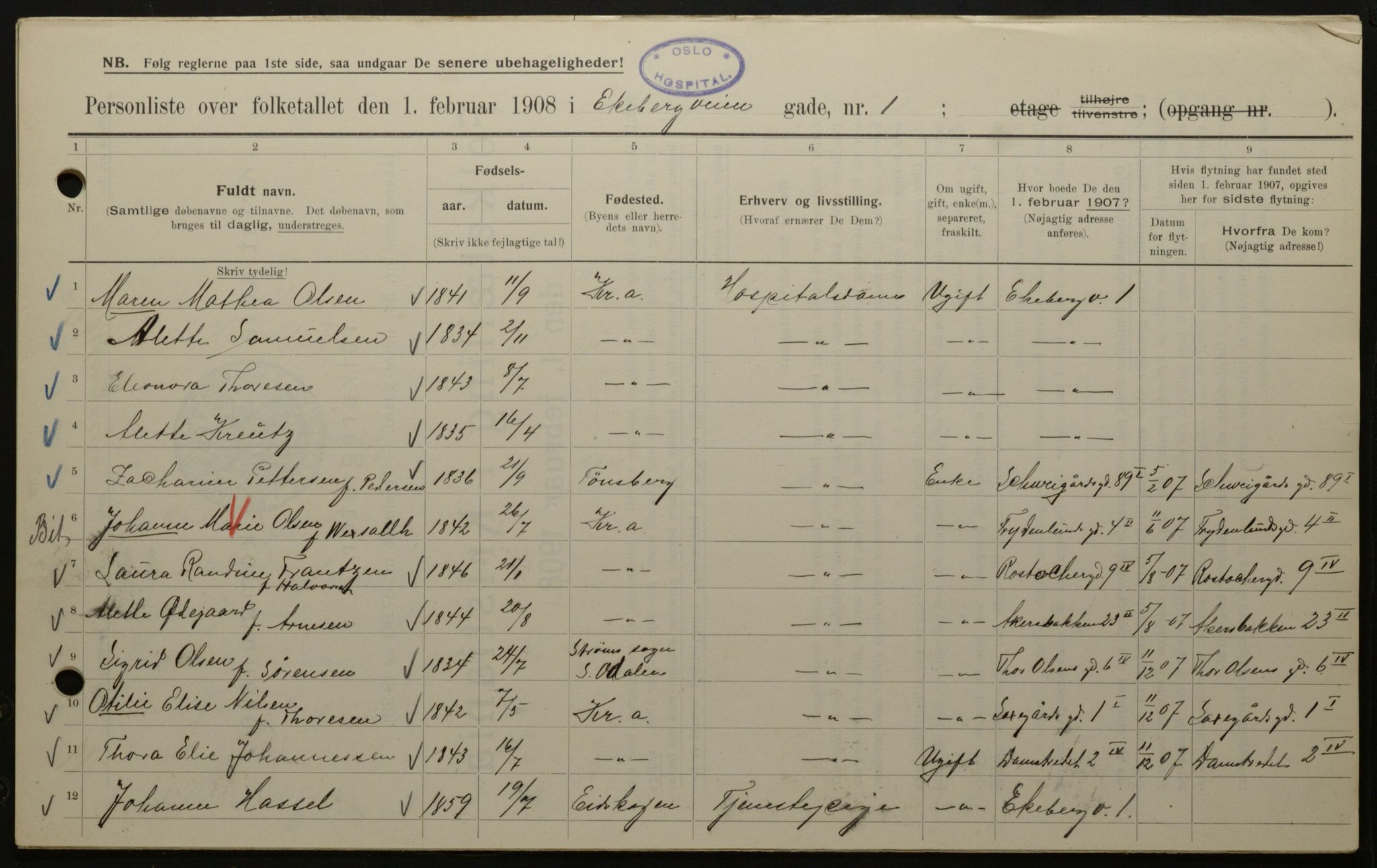 OBA, Municipal Census 1908 for Kristiania, 1908, p. 18428