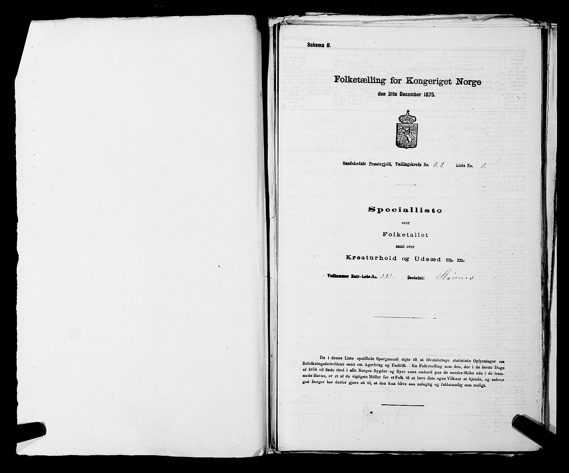 SAKO, 1875 census for 0816P Sannidal, 1875, p. 1784