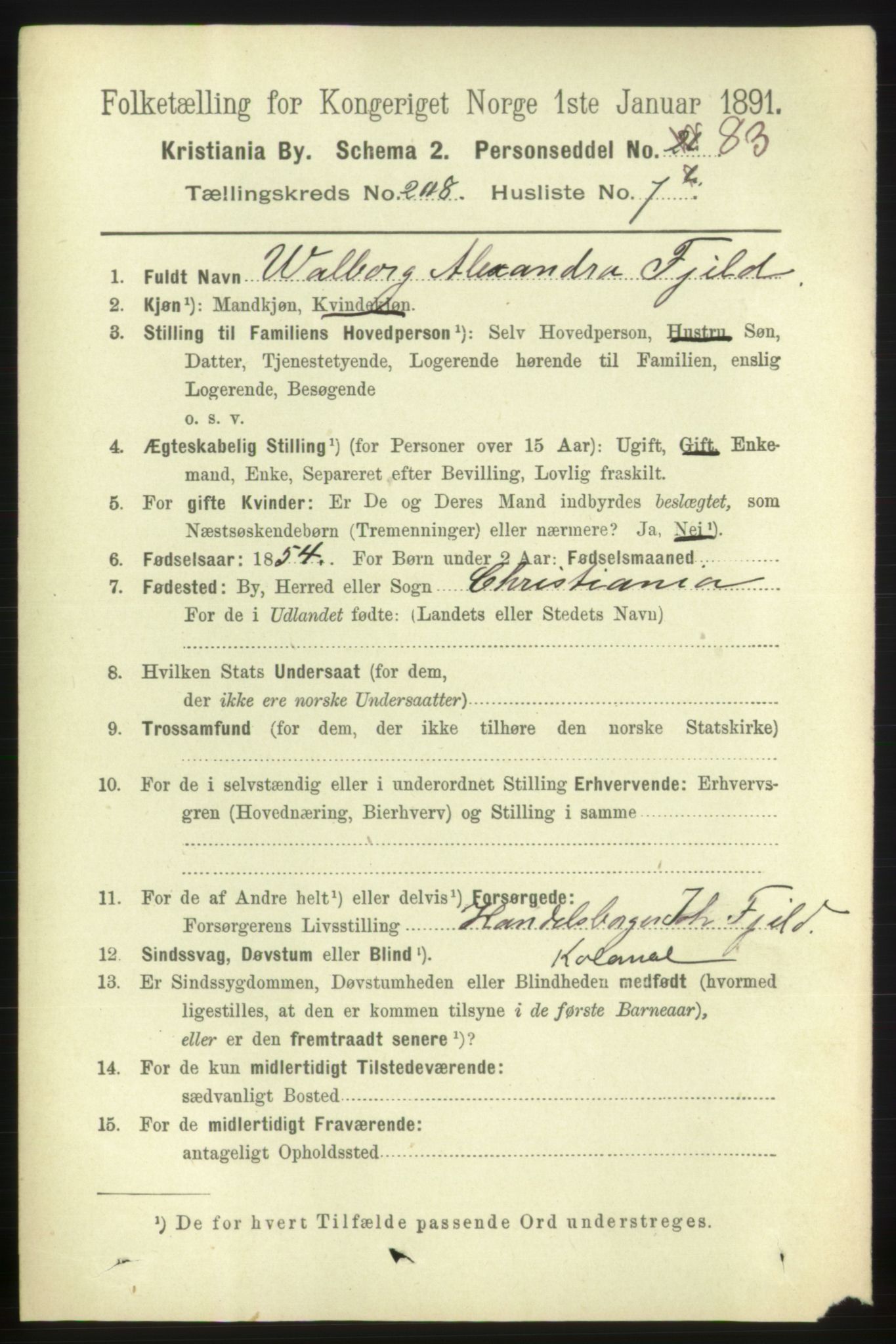 RA, 1891 census for 0301 Kristiania, 1891, p. 125071