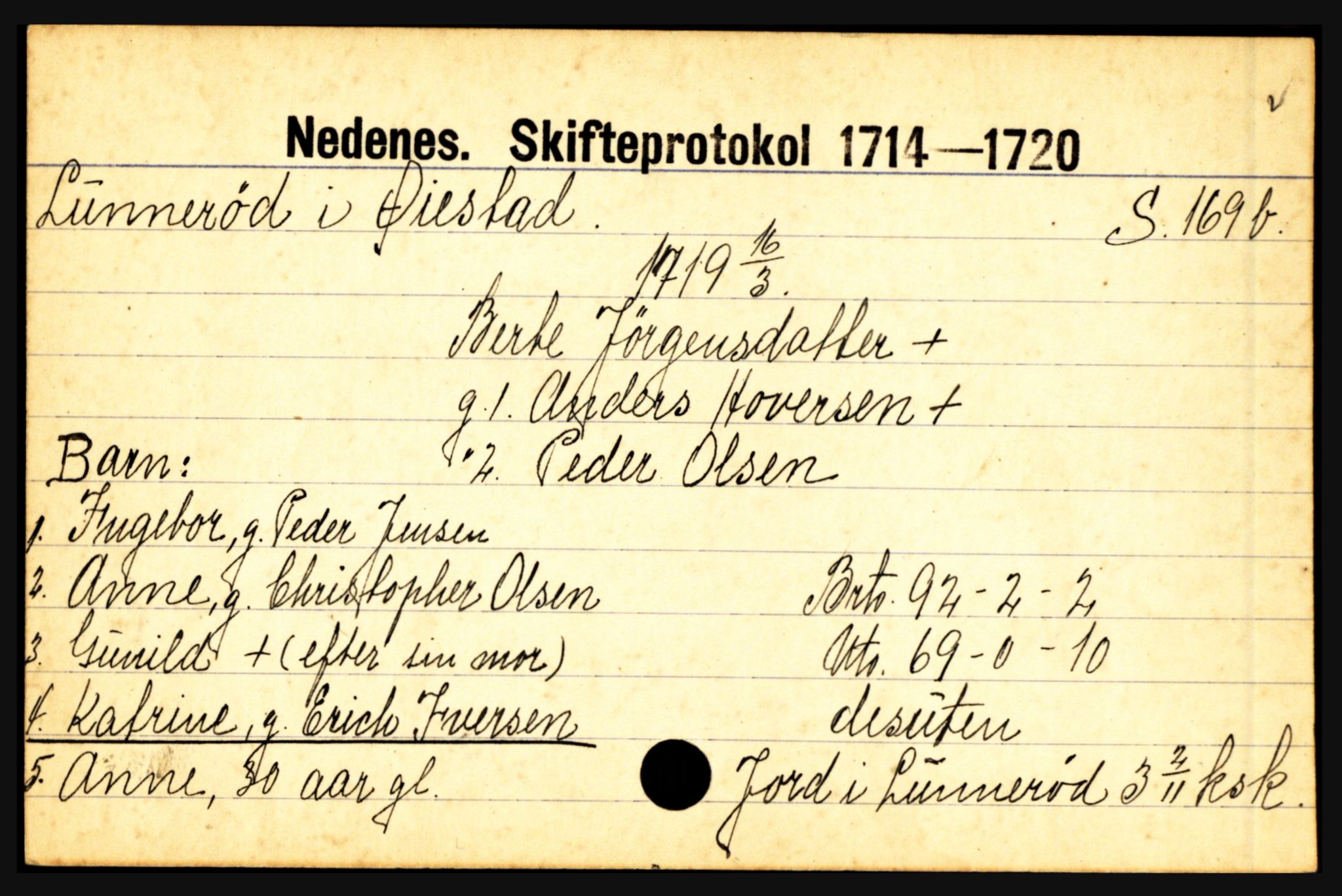 Nedenes sorenskriveri før 1824, AV/SAK-1221-0007/H, p. 18605