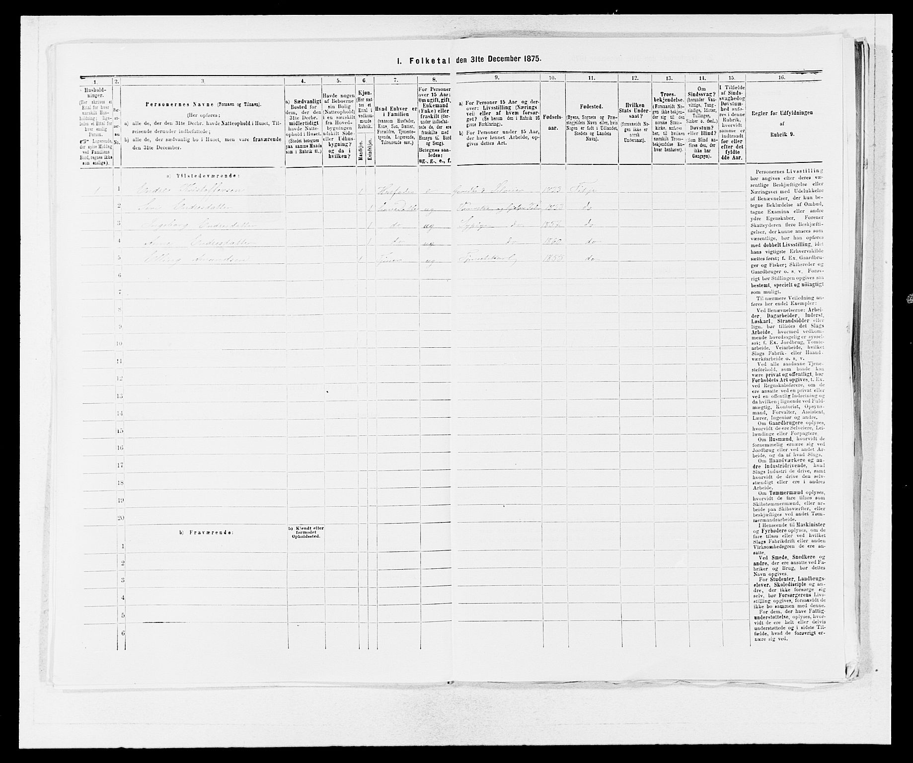 SAB, 1875 census for 1222P Fitjar, 1875, p. 802