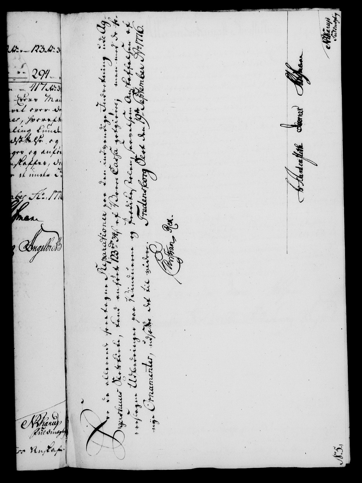 Rentekammeret, Kammerkanselliet, AV/RA-EA-3111/G/Gf/Gfa/L0058: Norsk relasjons- og resolusjonsprotokoll (merket RK 52.58), 1776, p. 166