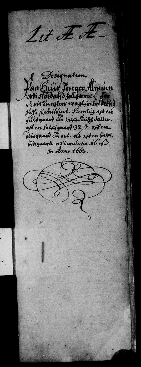 Rentekammeret inntil 1814, Reviderte regnskaper, Stiftamtstueregnskaper, Trondheim stiftamt og Nordland amt, AV/RA-EA-6044/R/Rd/L0006: Trondheim stiftamt, 1663