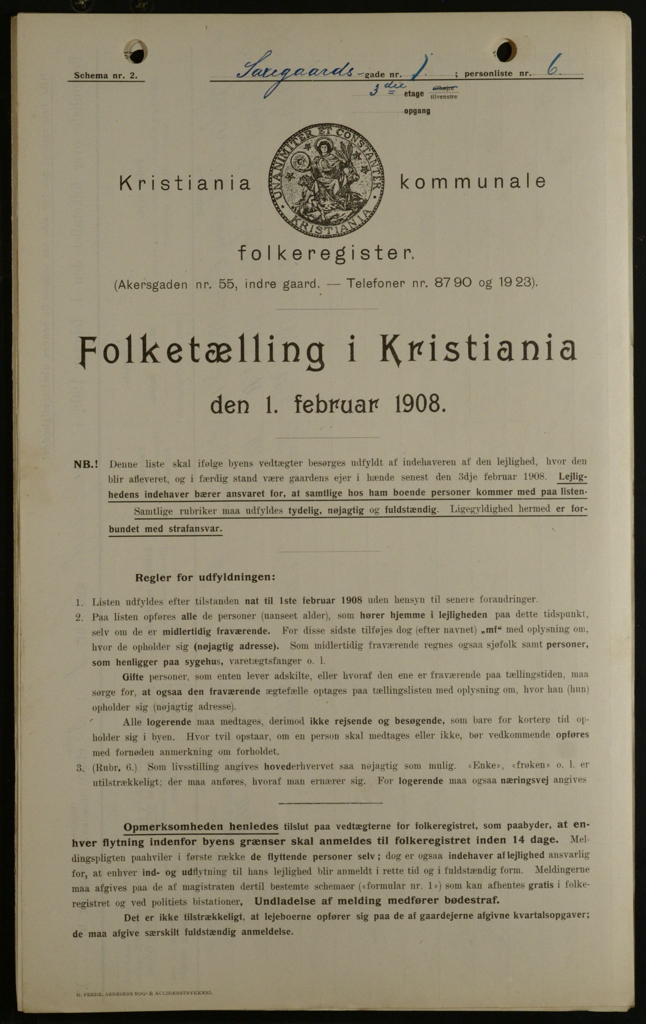 OBA, Municipal Census 1908 for Kristiania, 1908, p. 80470