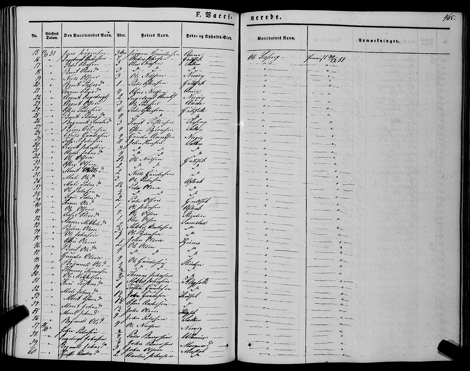 Ministerialprotokoller, klokkerbøker og fødselsregistre - Sør-Trøndelag, SAT/A-1456/695/L1145: Parish register (official) no. 695A06 /1, 1843-1859, p. 465