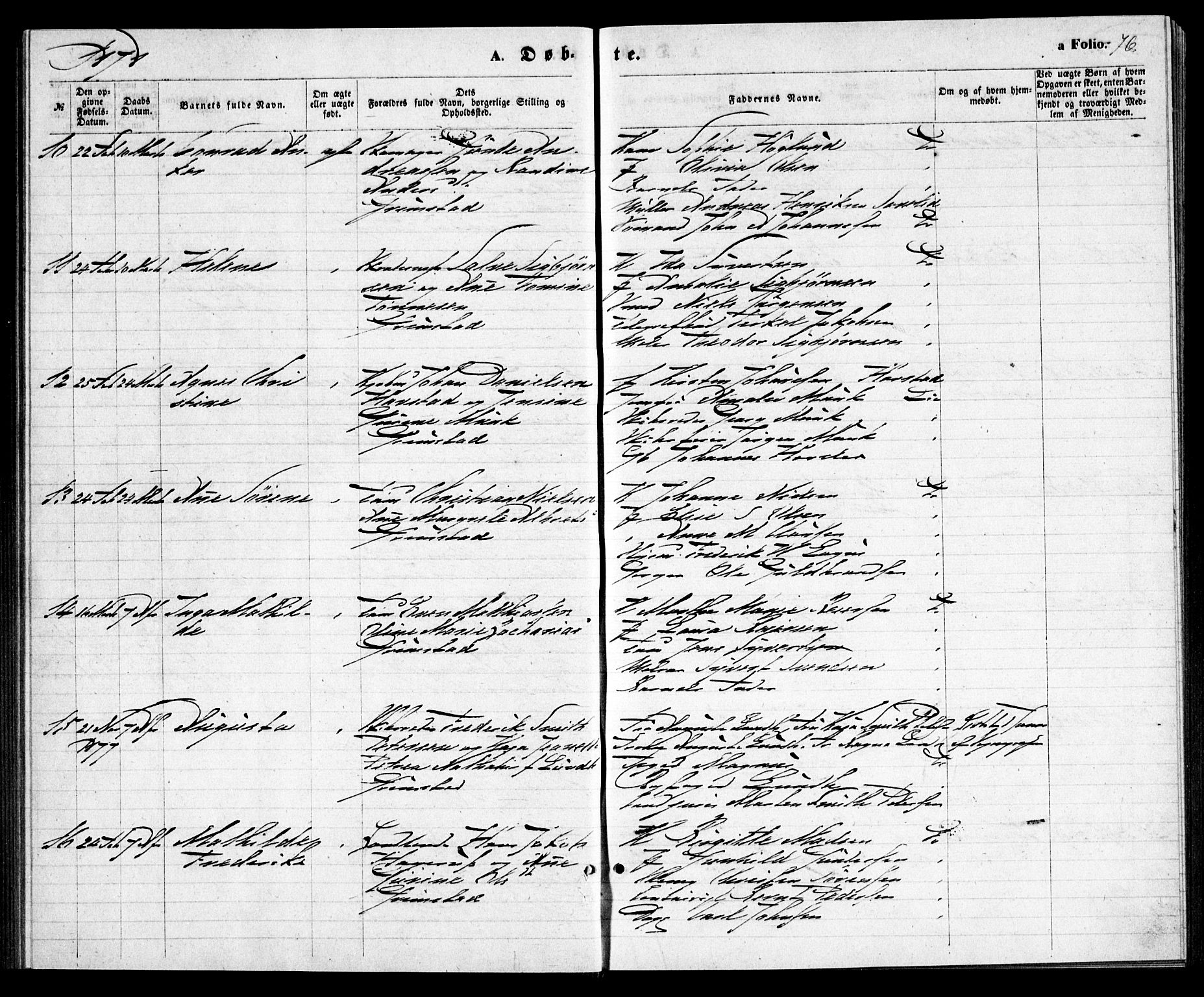 Grimstad sokneprestkontor, AV/SAK-1111-0017/F/Fa/L0002: Parish register (official) no. A 1, 1869-1881, p. 76
