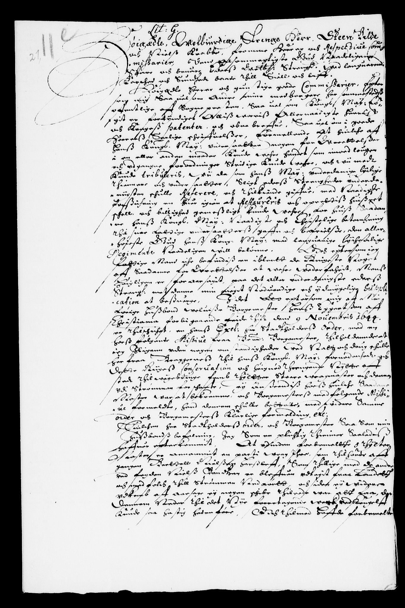 Danske Kanselli, Skapsaker, AV/RA-EA-4061/F/L0007: Skap 8, pakke 150A, litra A-V, 1644-1651, p. 32