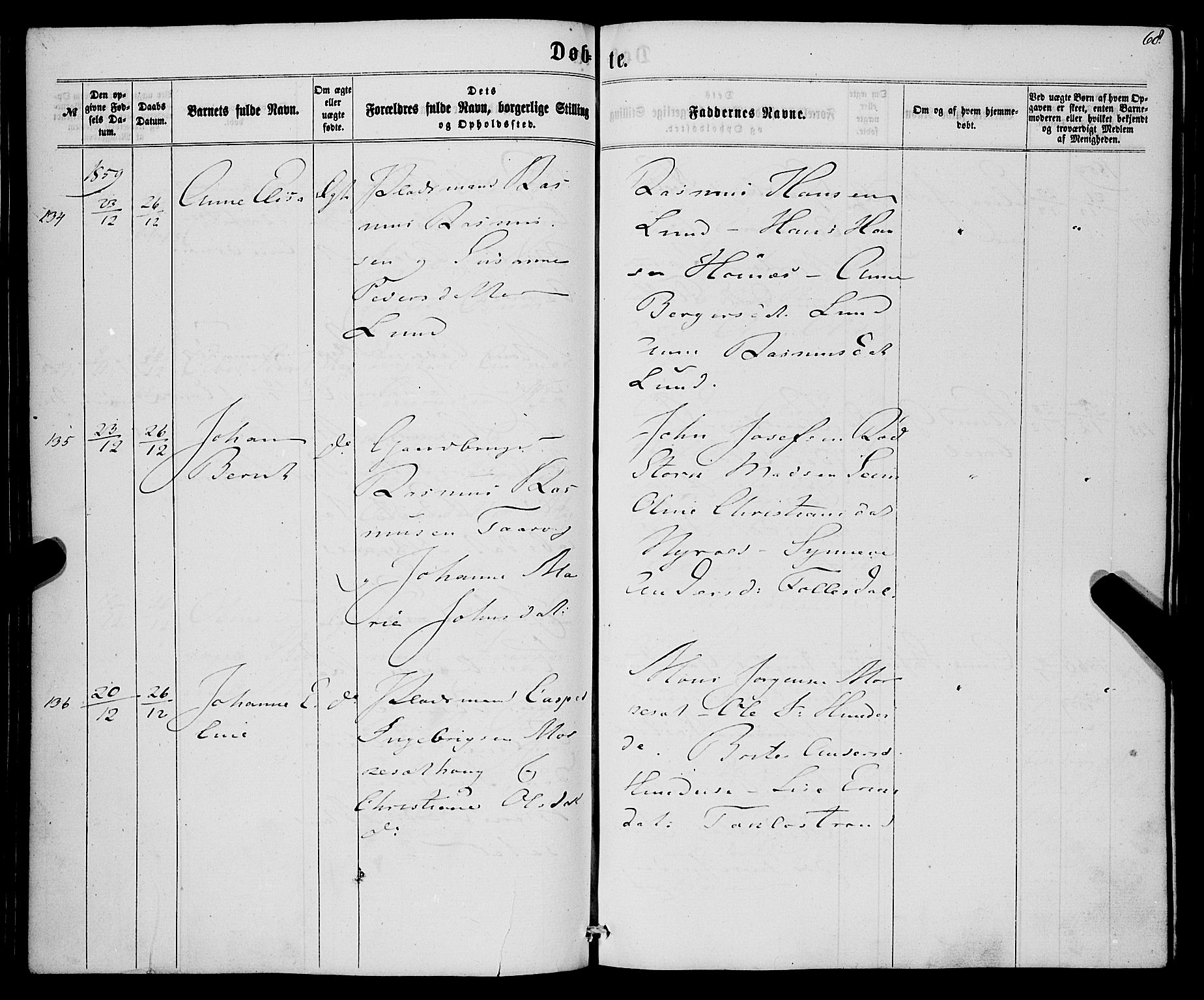 Eid sokneprestembete, SAB/A-82301/H/Haa/Haaa/L0008: Parish register (official) no. A 8, 1858-1860, p. 68